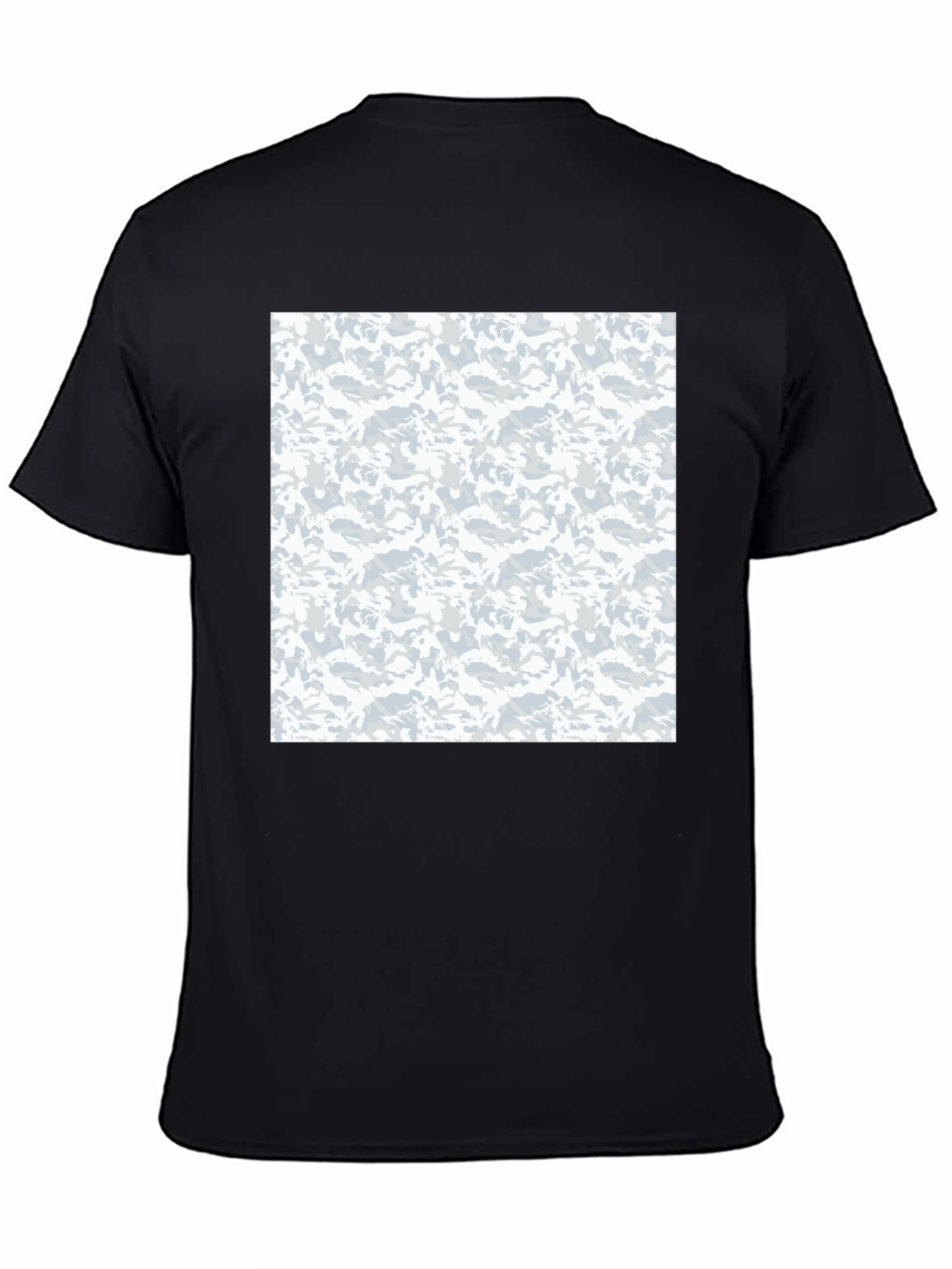 Black Urban Camo Print Black T-Shirt view 4