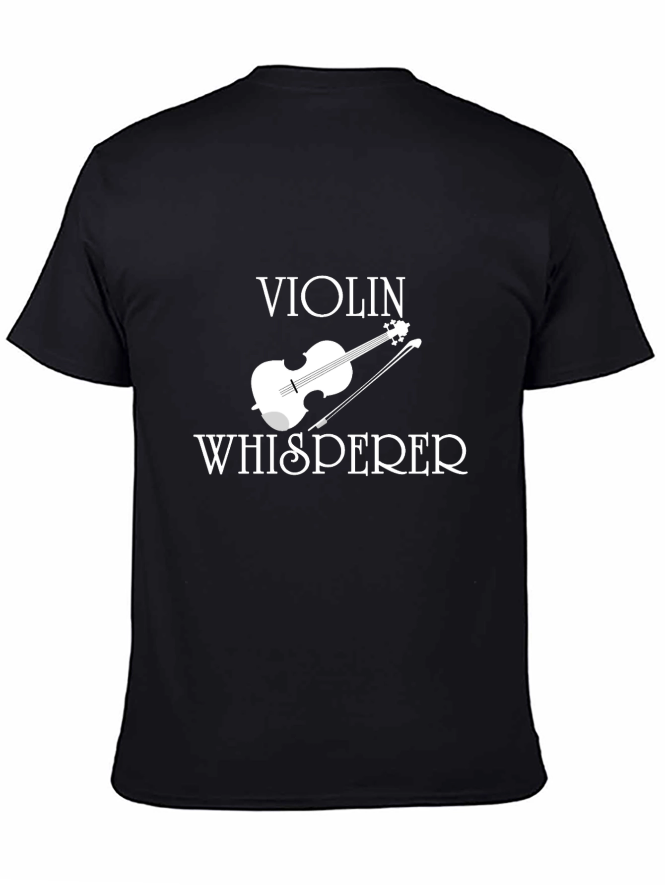 Black Violin Whisperer Graphic Tee - Musician's Black T-Shirt view 4