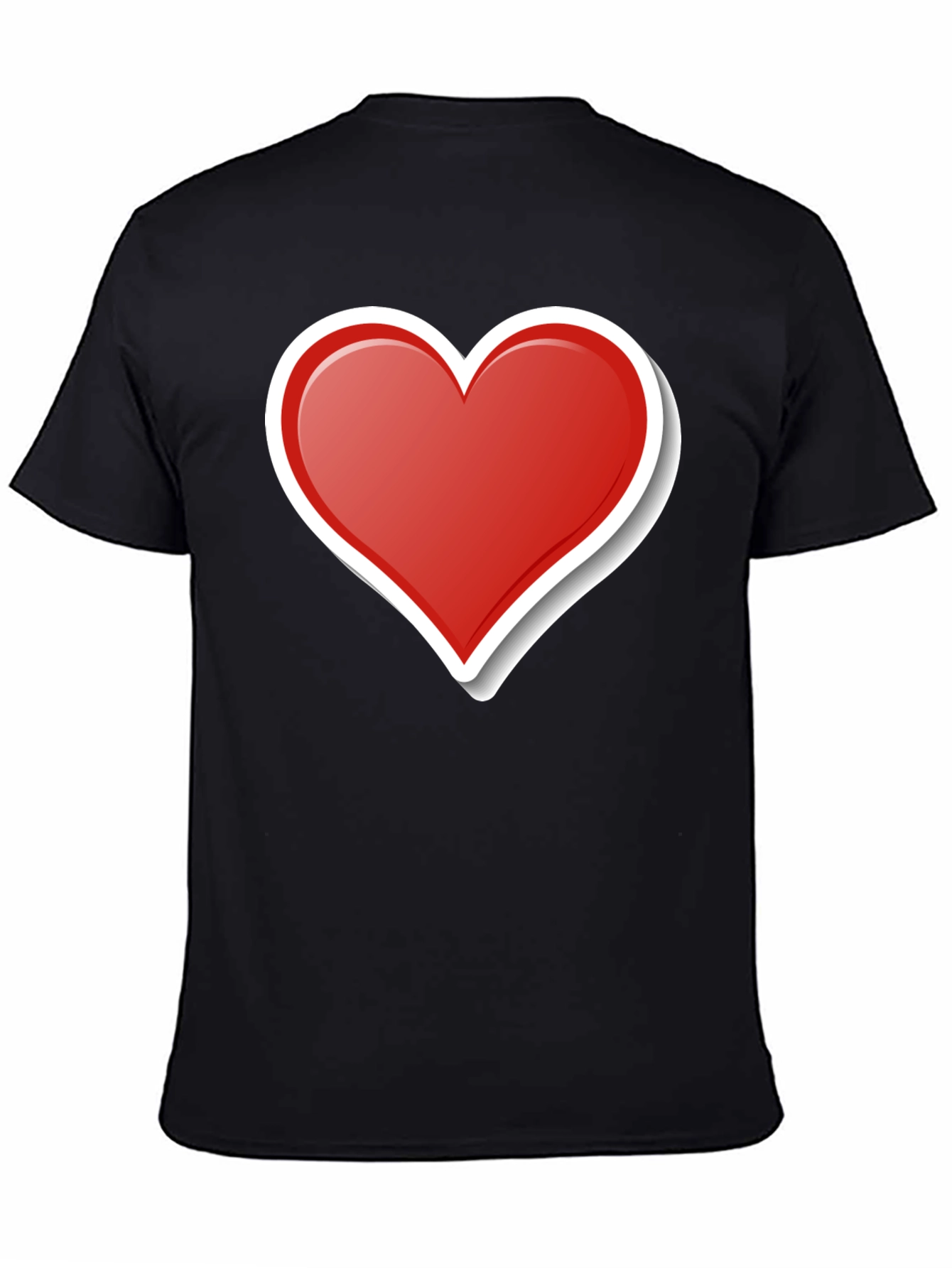 Black Heart Graphic T-Shirt - Stylish Black Tee view 4