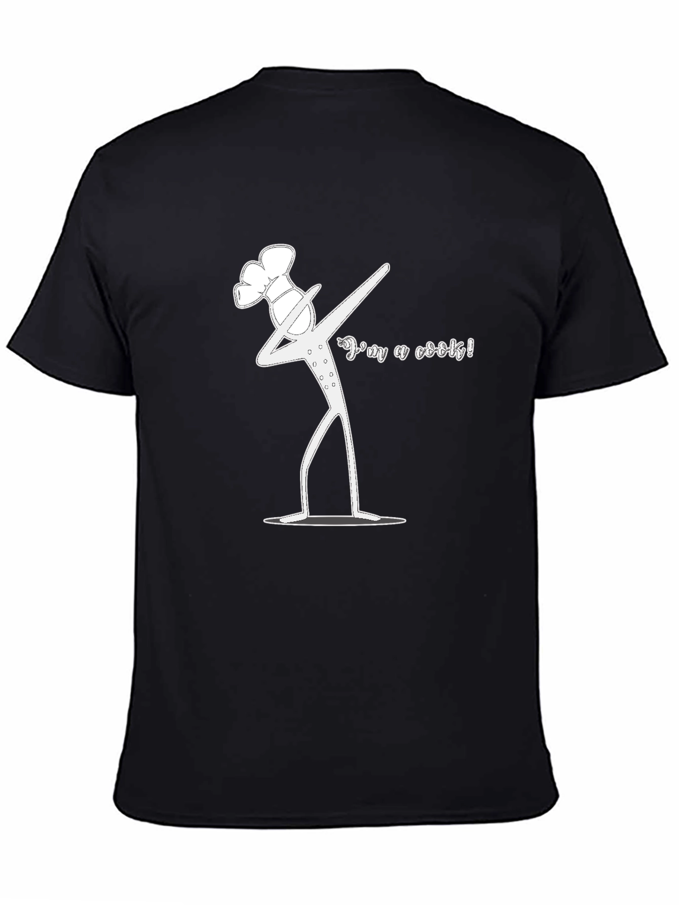 Black Chef Dab Funny T-Shirt, Cook Graphic Tee view 4
