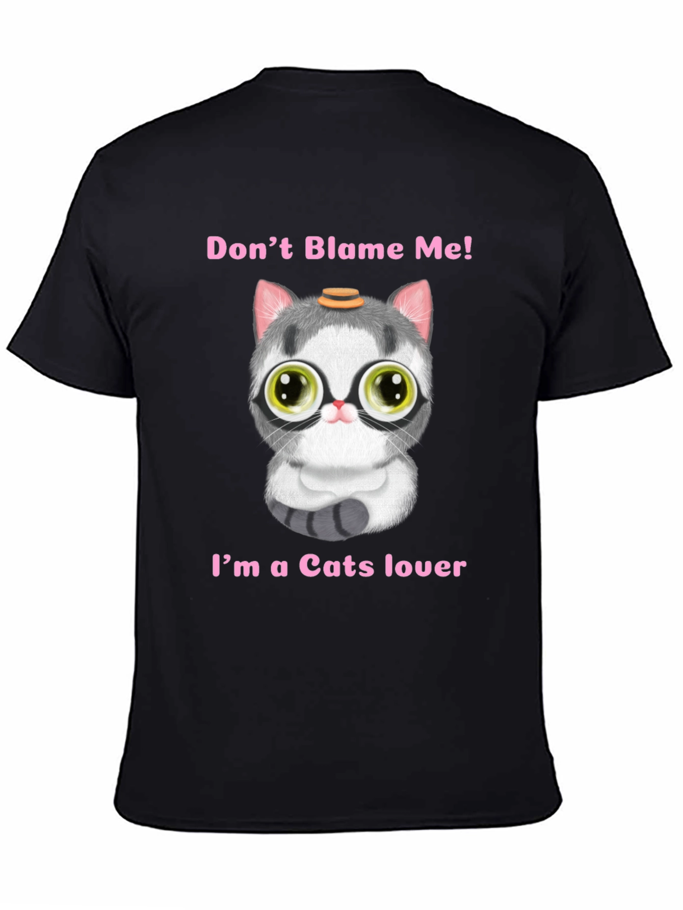 Black Don't Blame Me, I'm A Cats Lover T-Shirt view 4