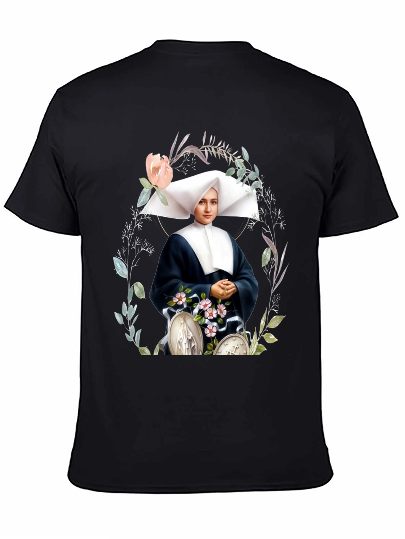 Black Nun Portrait Graphic Tee view 4
