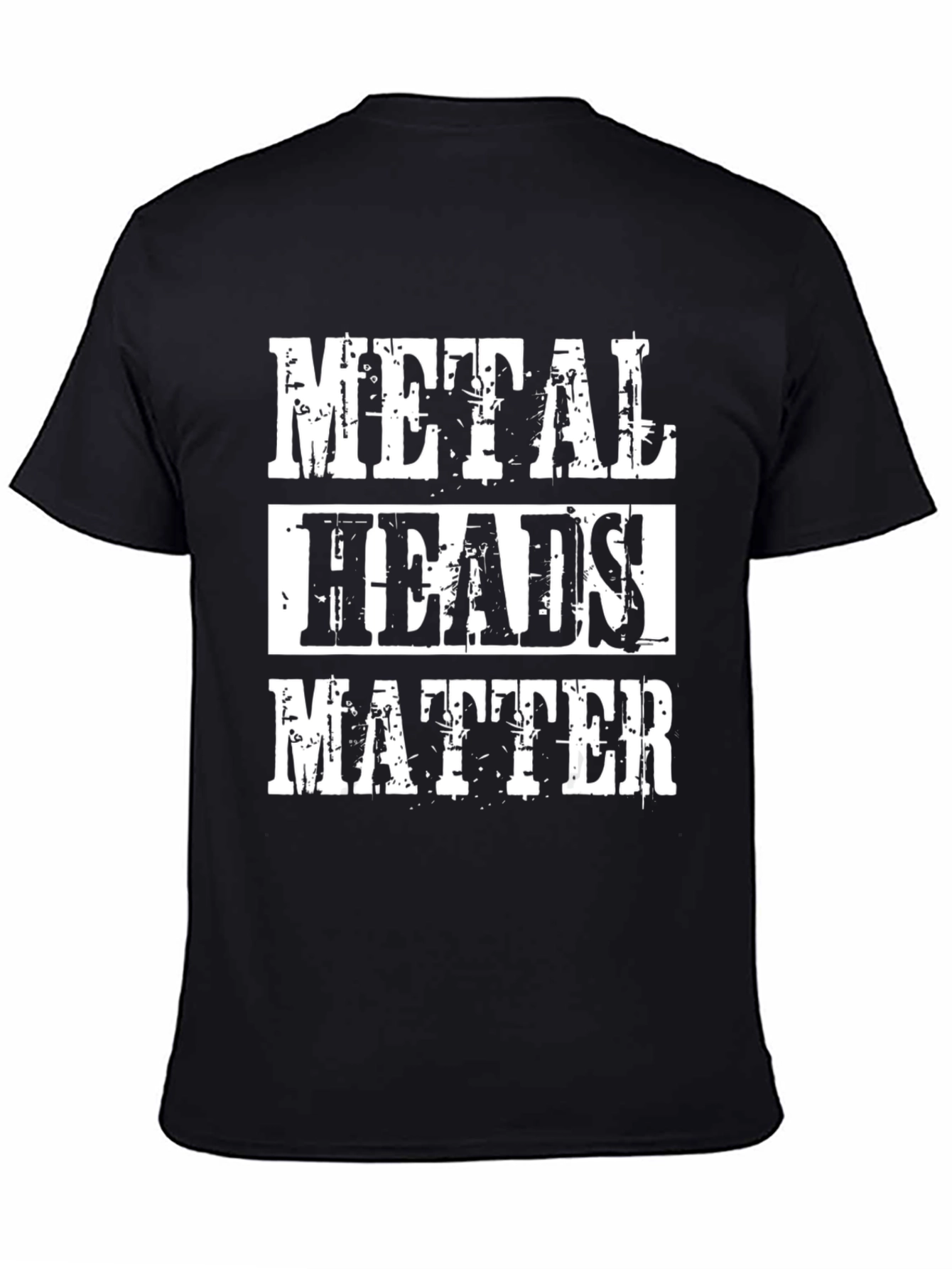 Black Metal Heads Matter Graphic T-Shirt - Black view 4