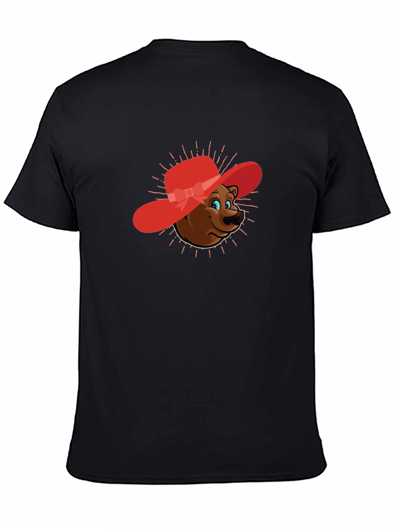 Bear in Red Hat Graphic Tee - Unisex - 4