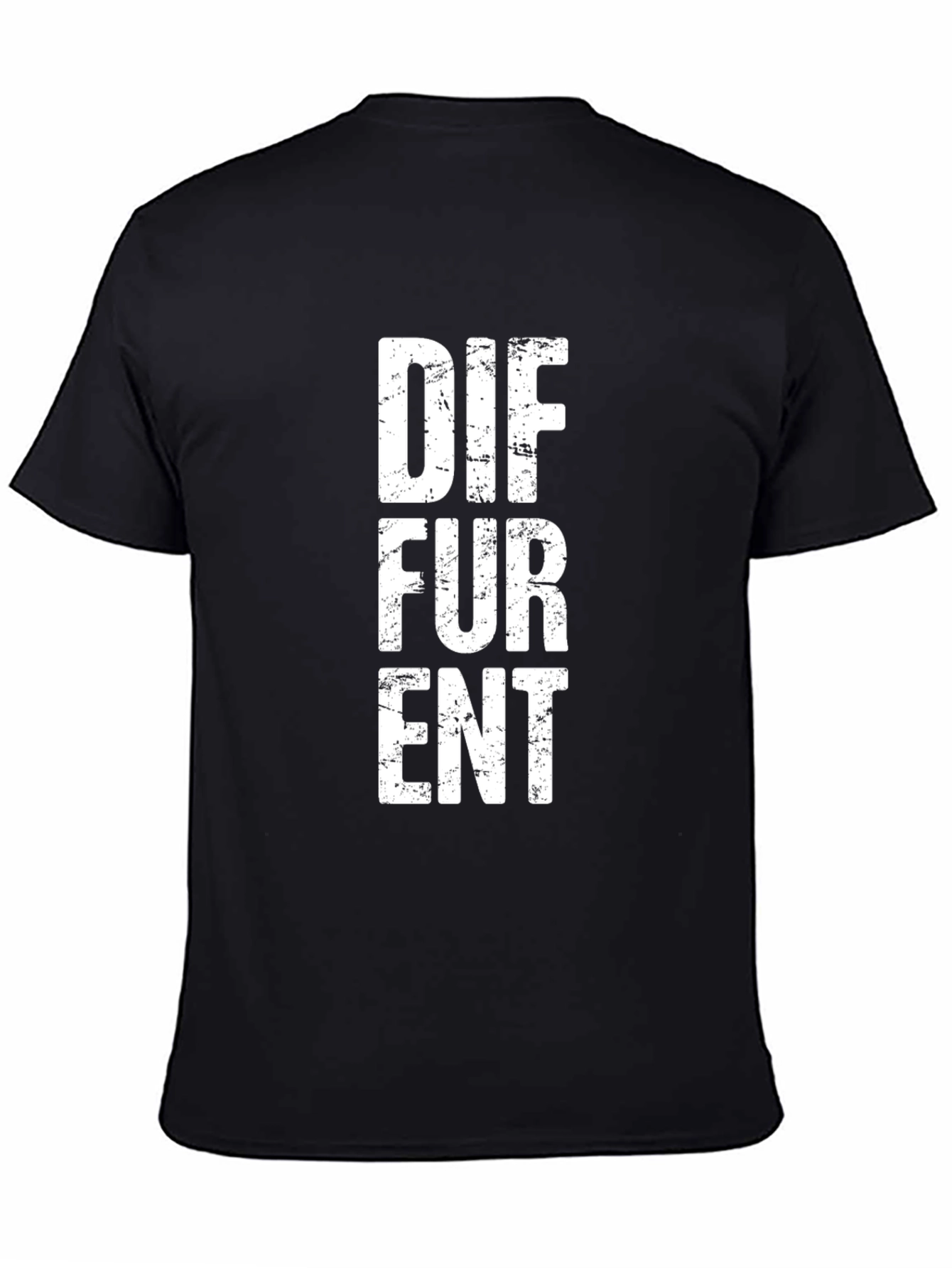 Black DIF FUR ENT Men's Black Graphic Tee view 4