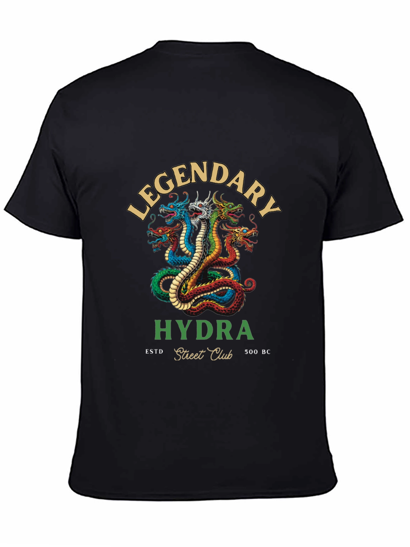 Black Legendary Hydra Street Club T-Shirt view 4