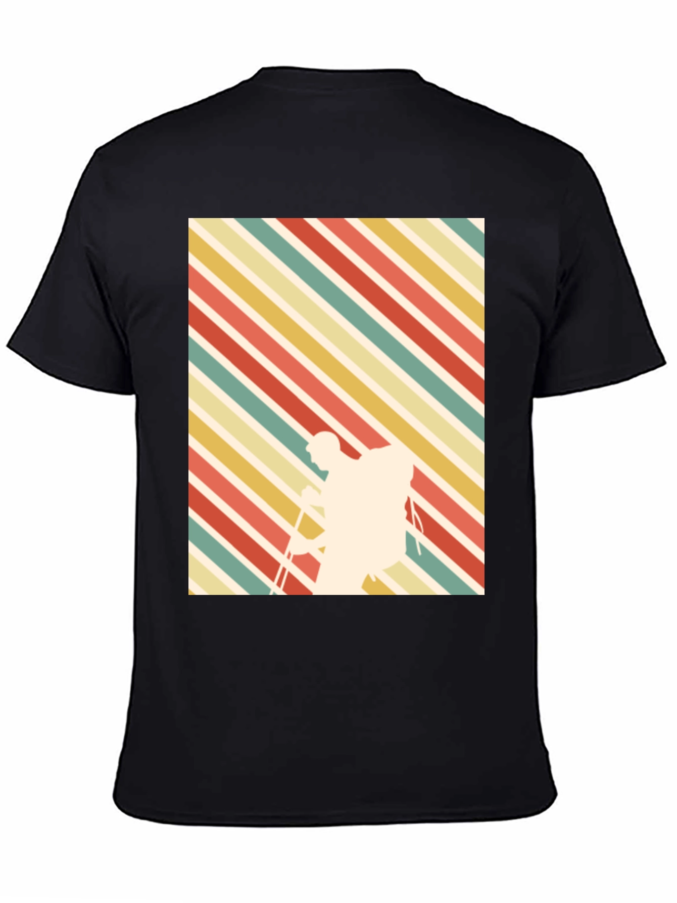 Black Retro Hiker Graphic Tee - Black view 4