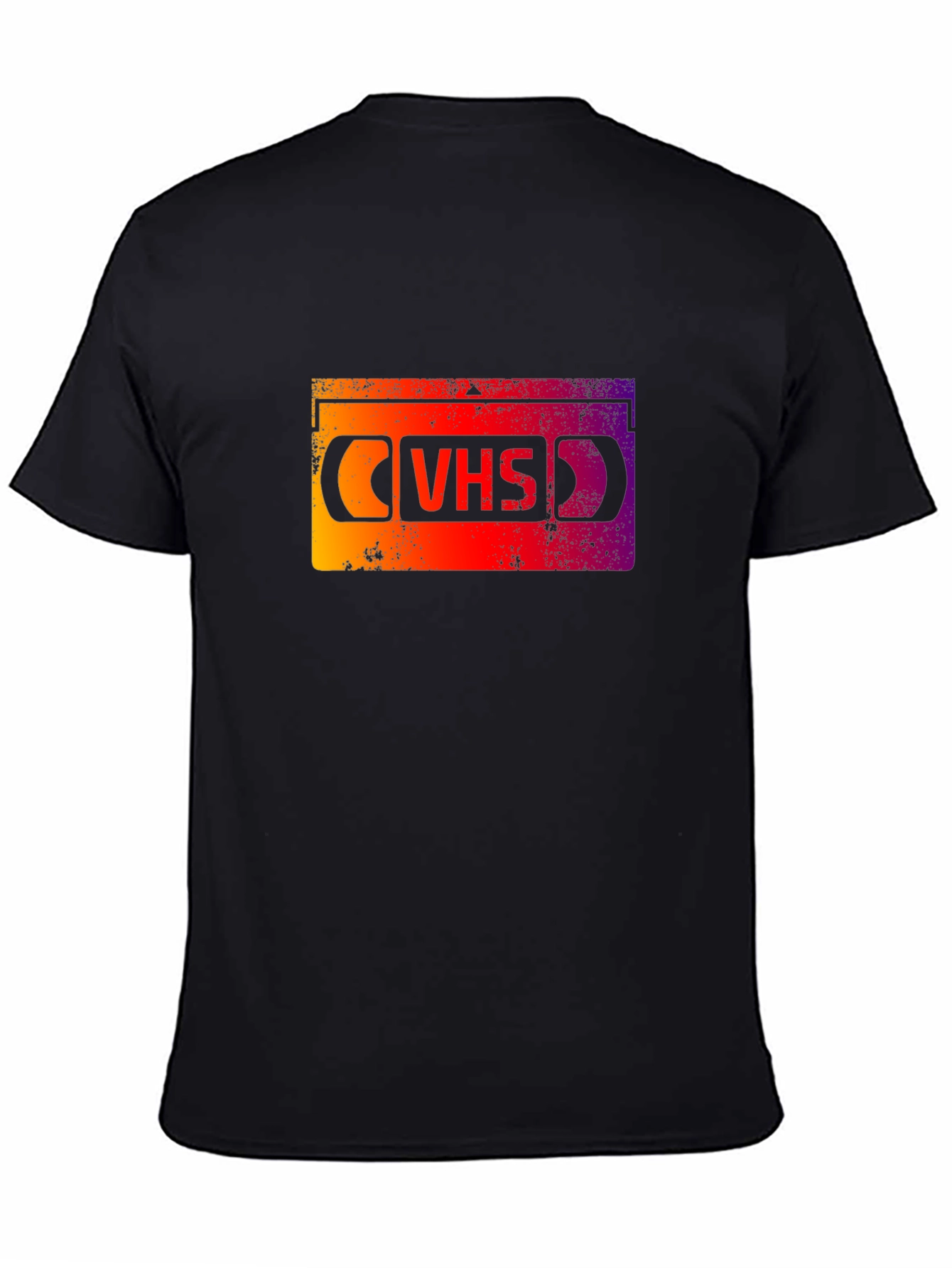 Black Retro VHS Tape Graphic Tee - Black view 4