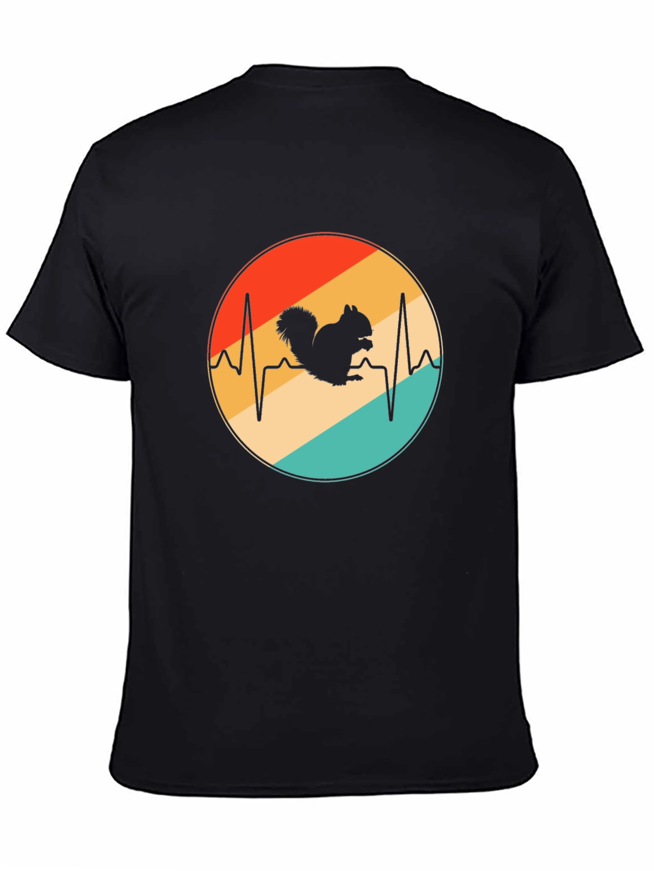 Black Squirrel Heartbeat T-Shirt view 4