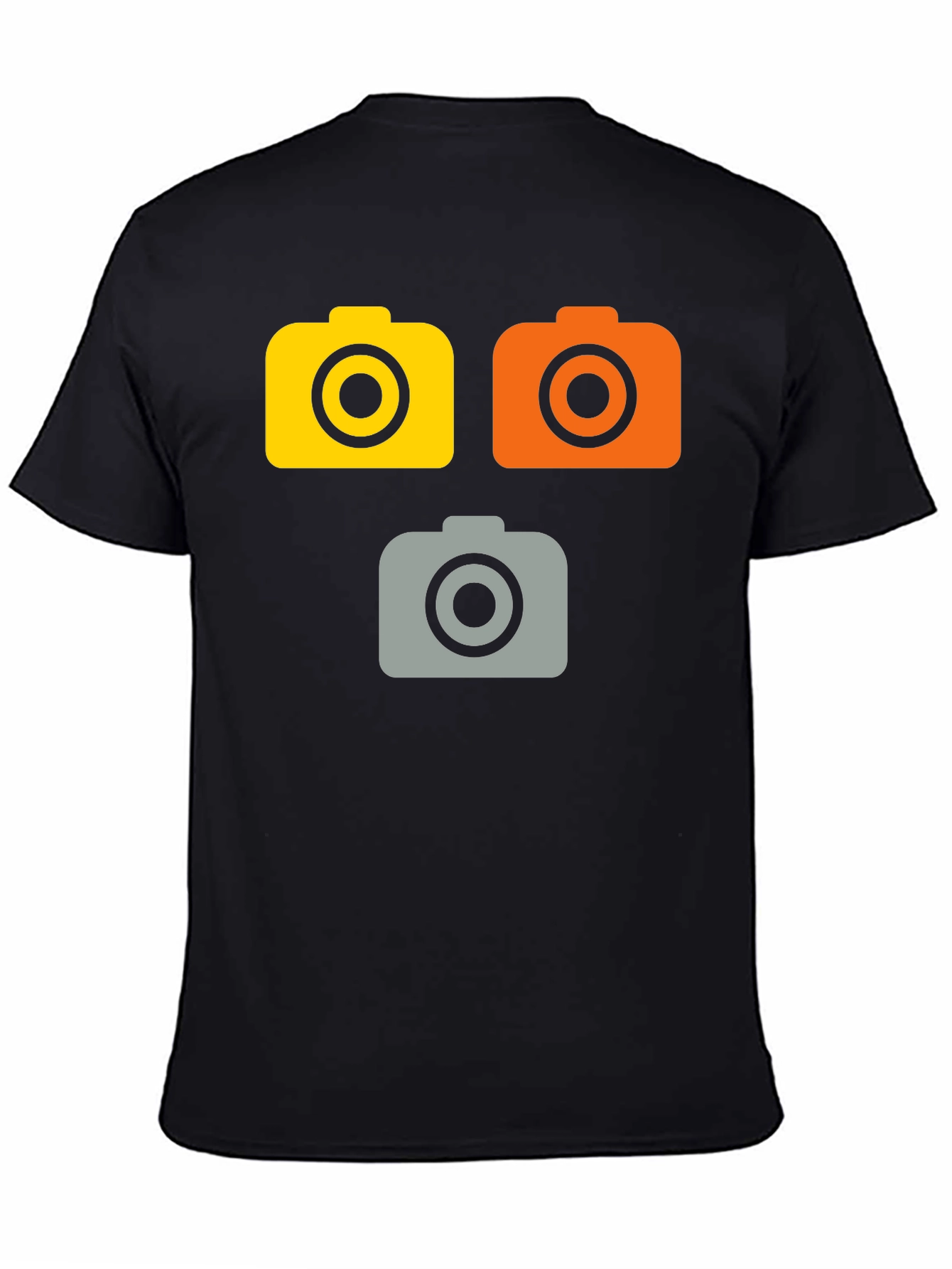 Black Retro Camera Graphic Tee - Black view 4