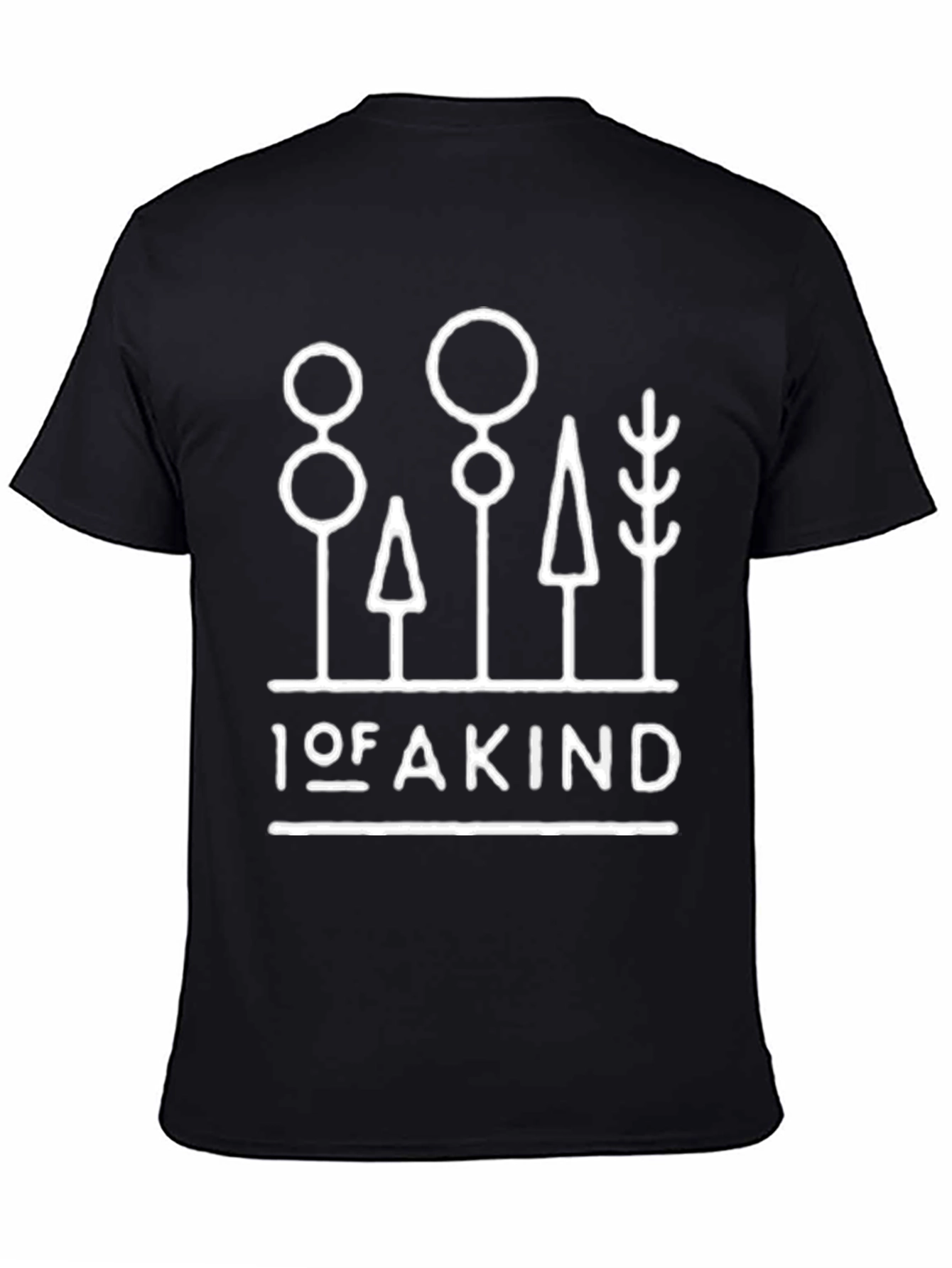 Black Unique "1 of A Kind" Graphic Black T-Shirt view 4