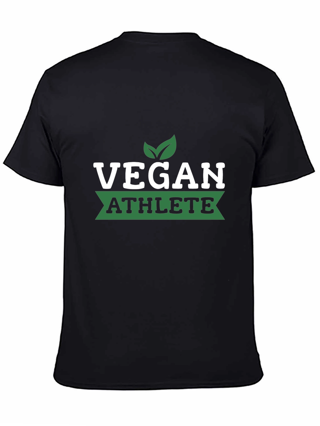 Black Vegan Athlete T-Shirt - Black view 4
