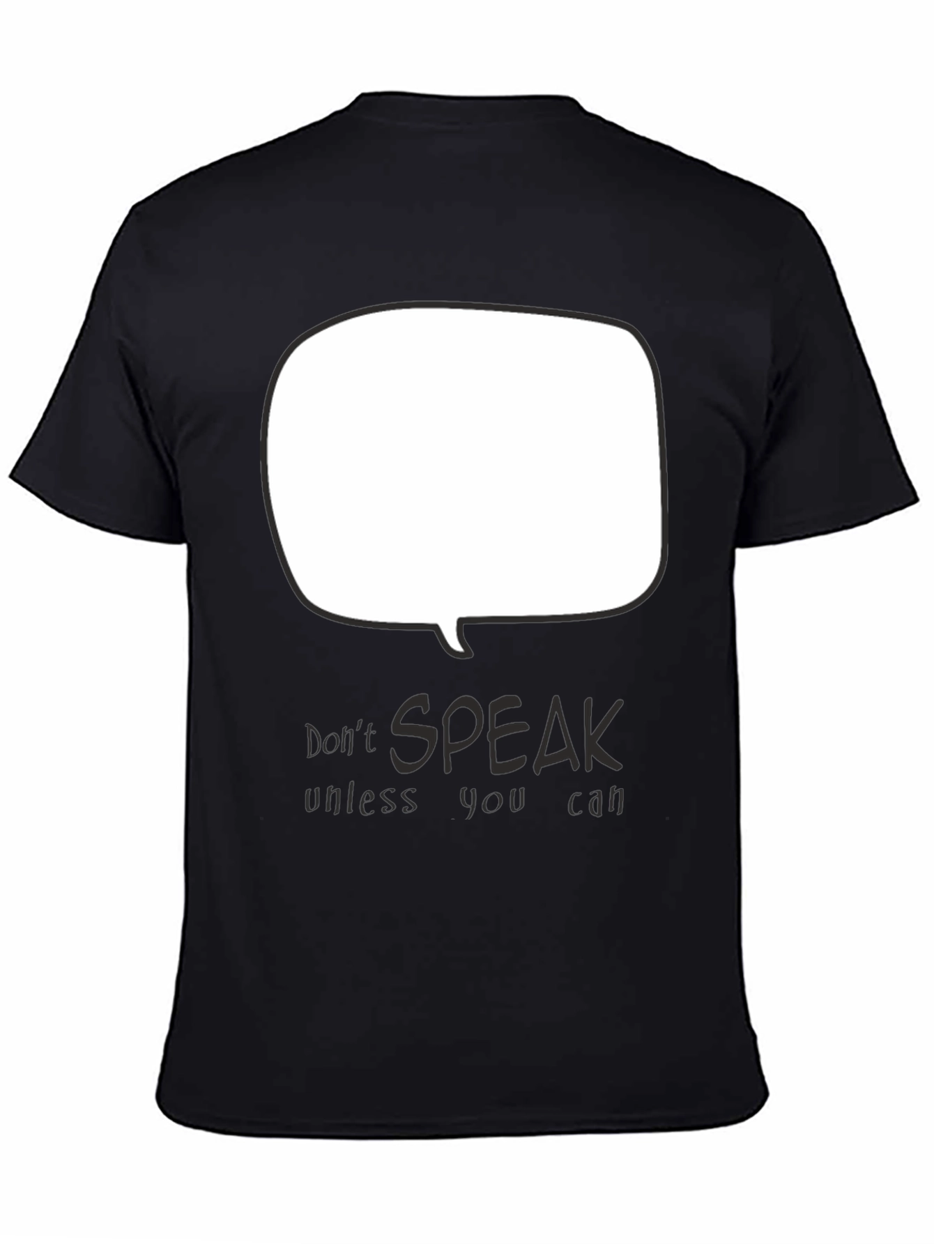 Black Don't Speak Graphic Tee - Black view 4
