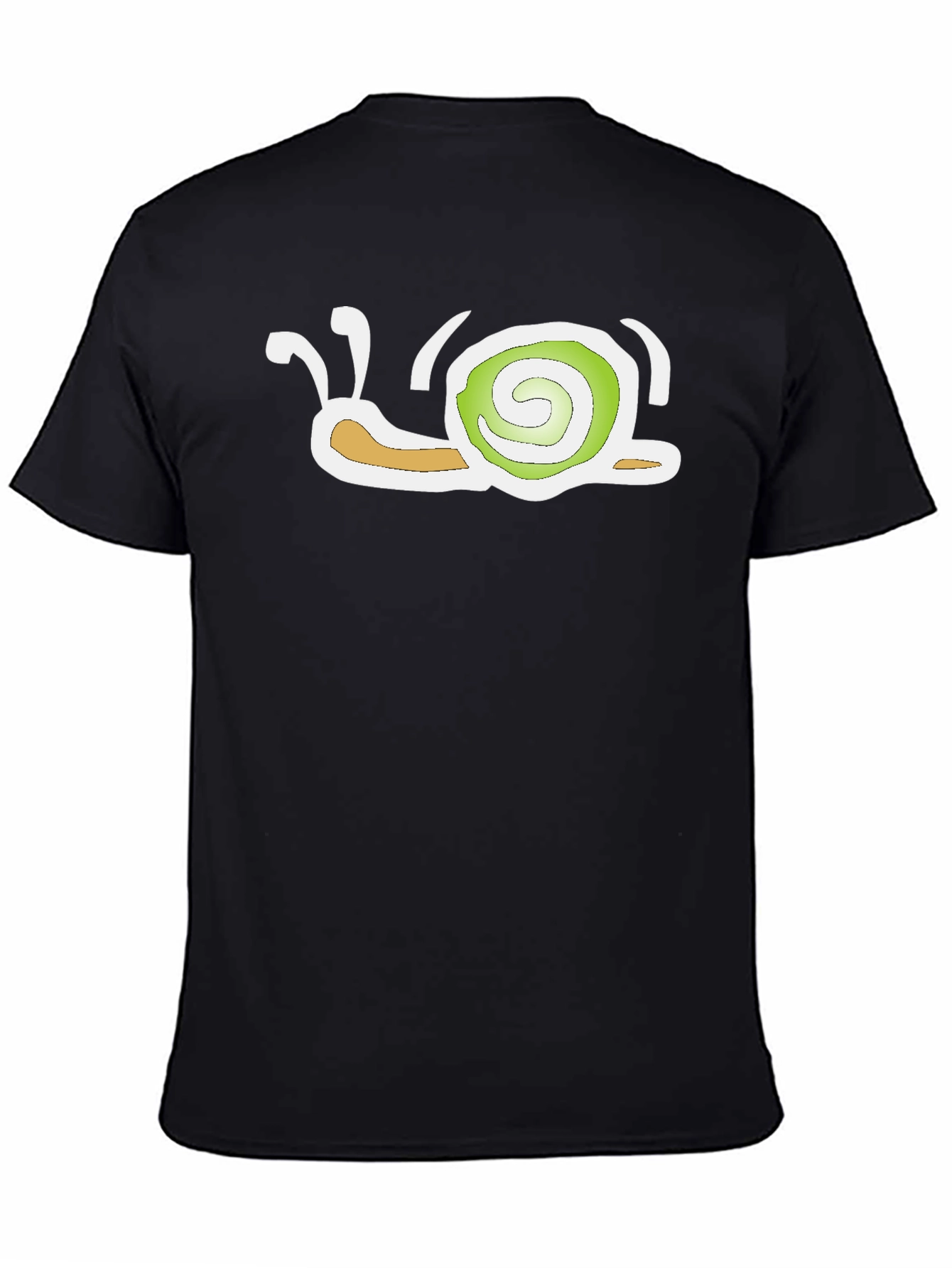 Black Snail Graphic T-Shirt - Unique Cartoon Design view 4