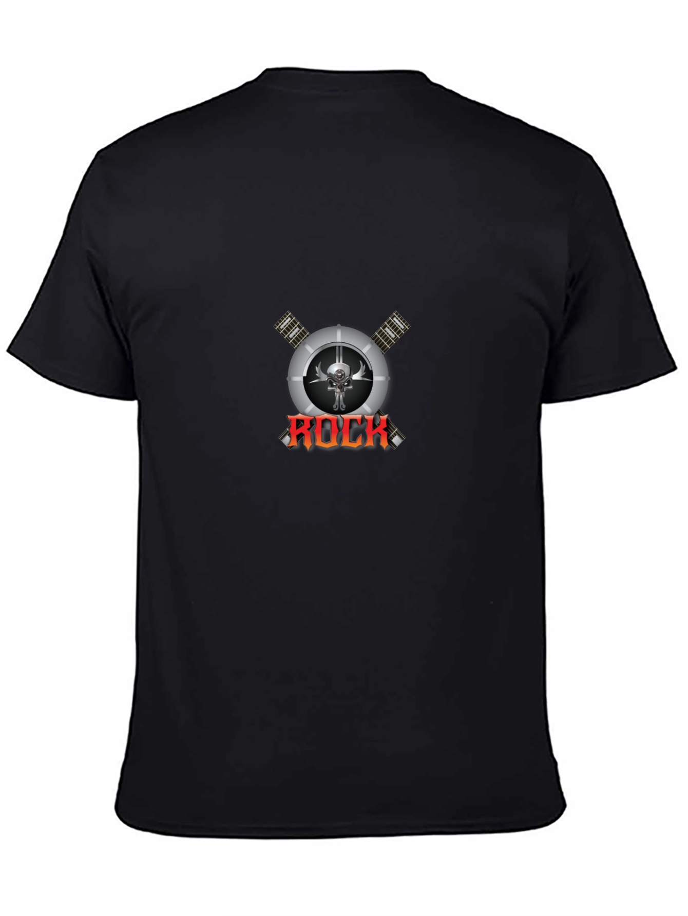 Black Rock Music Graphic Print Black T-Shirt view 4