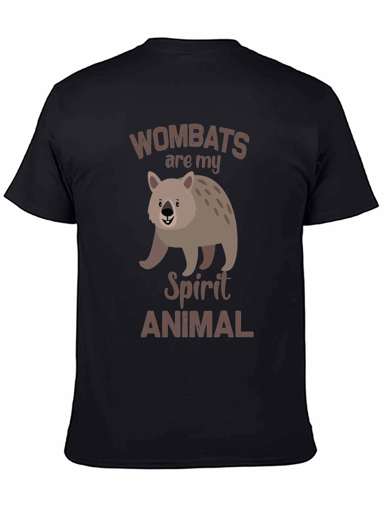 Black Wombats Are My Spirit Animal T-Shirt view 4