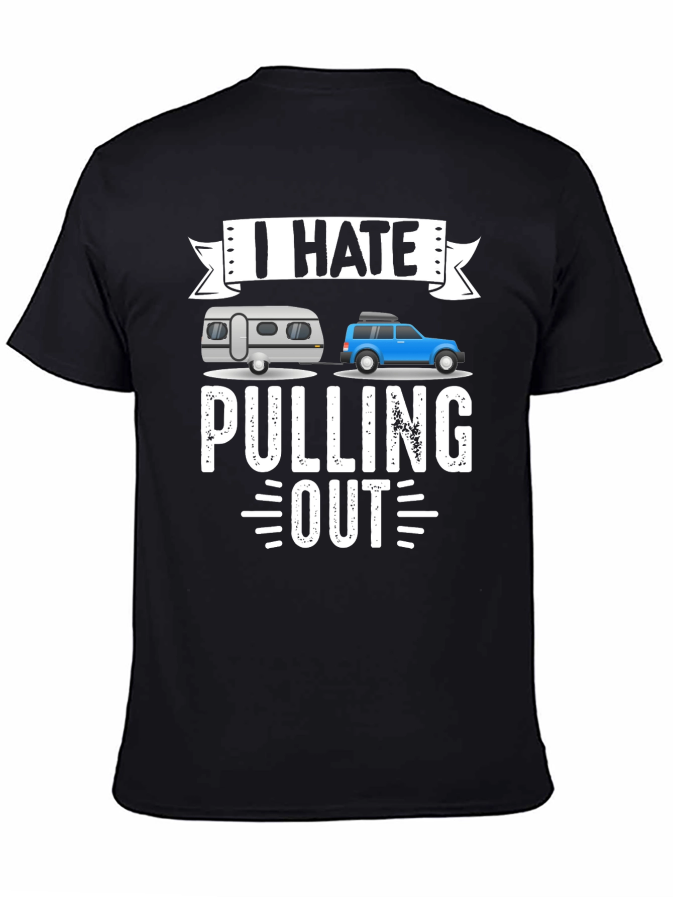 Black I Hate Pulling Out T-Shirt view 4