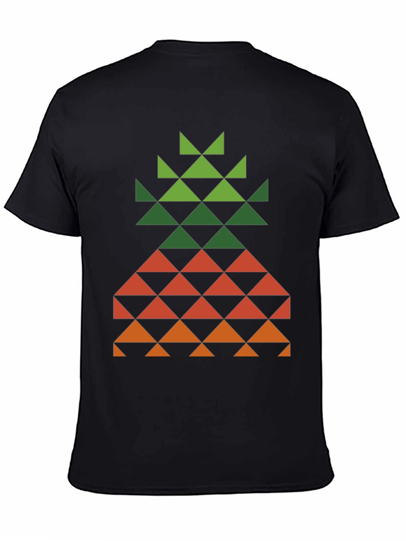 Black Geometric Pineapple Tee - Modern Tropical Style view 4