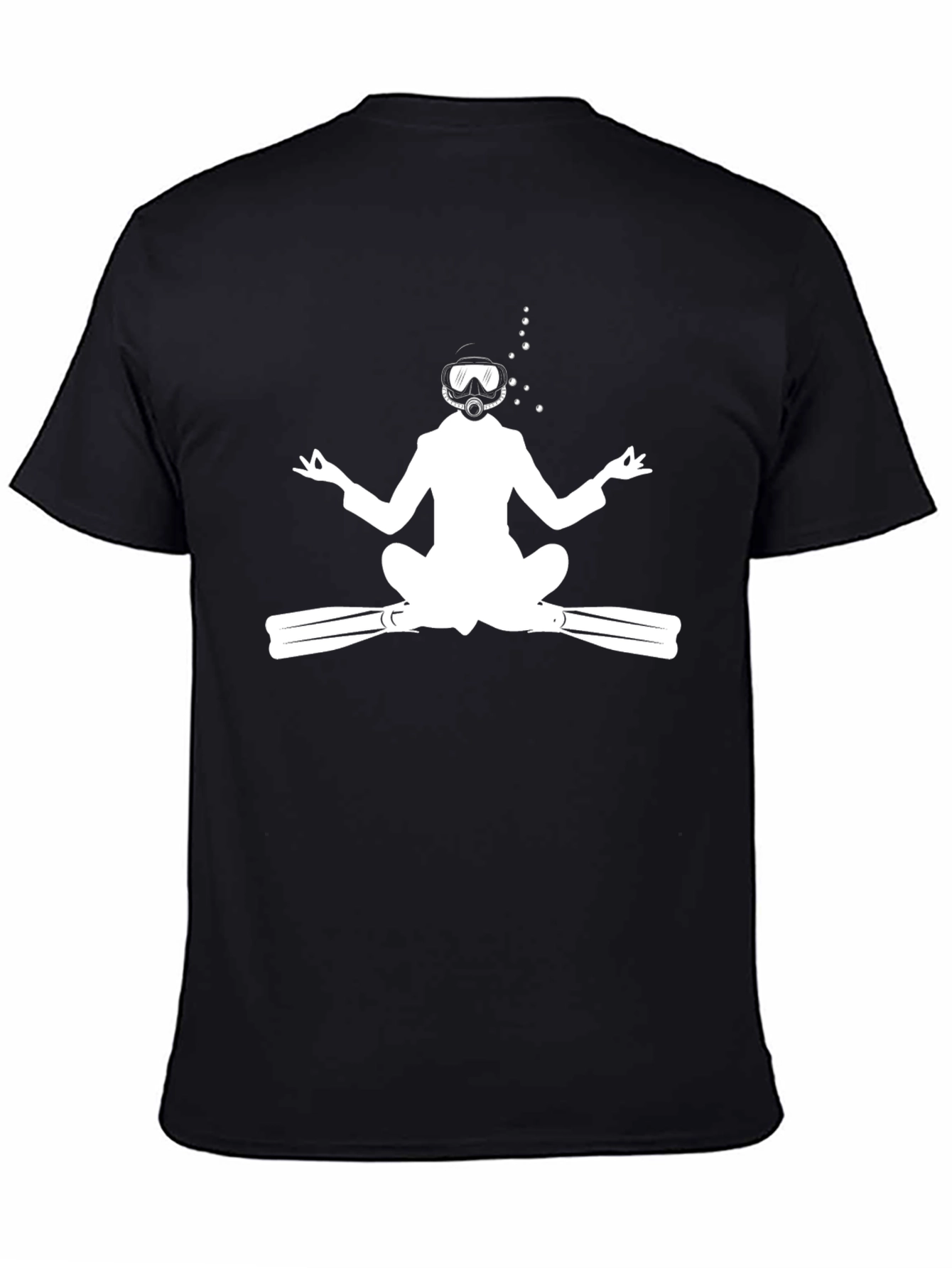Black Meditating Diver T-Shirt - Black view 4