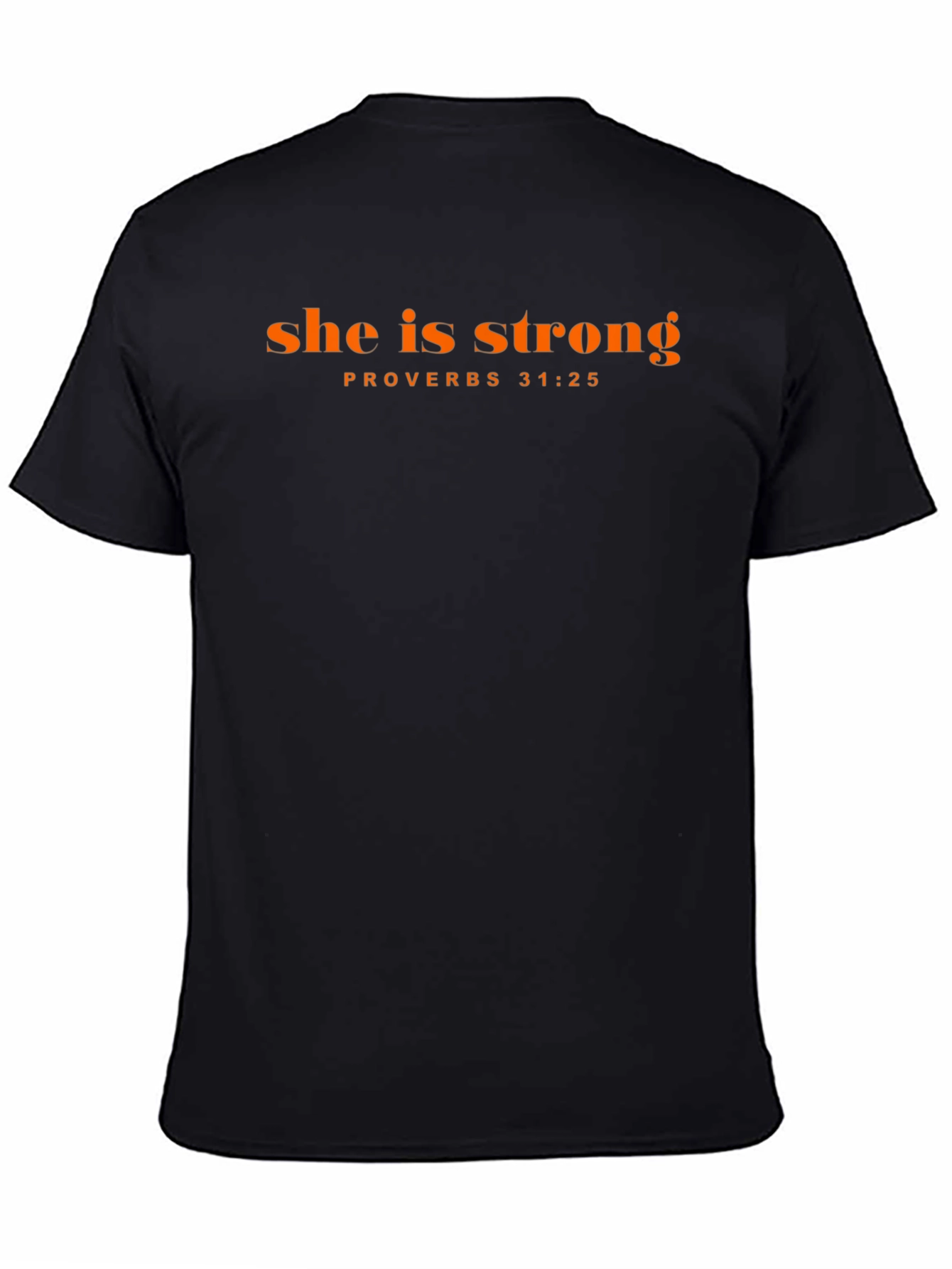 Black She is Strong Proverbs T-Shirt view 4