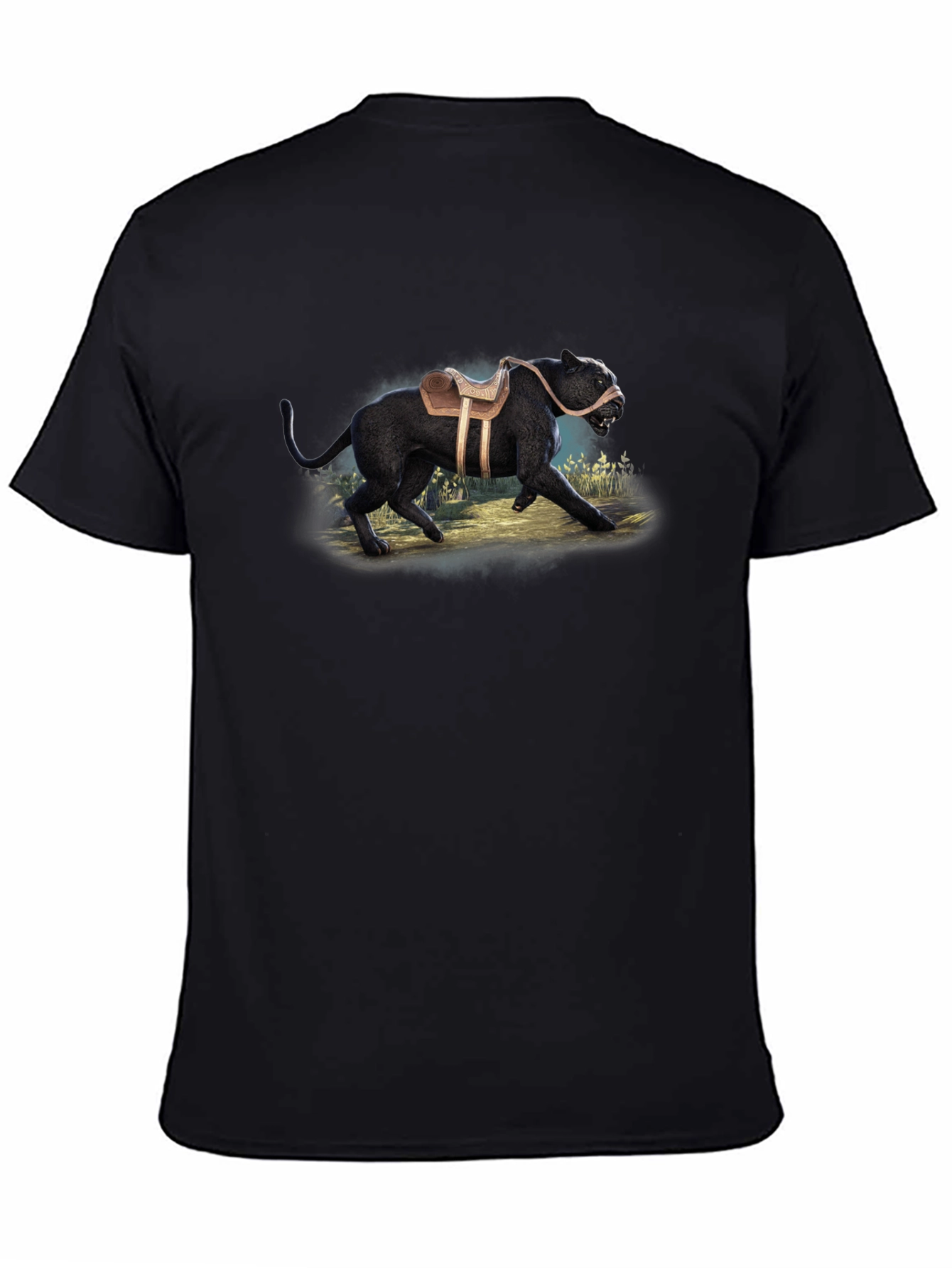 Black Saddled Panther Graphic T-Shirt view 4
