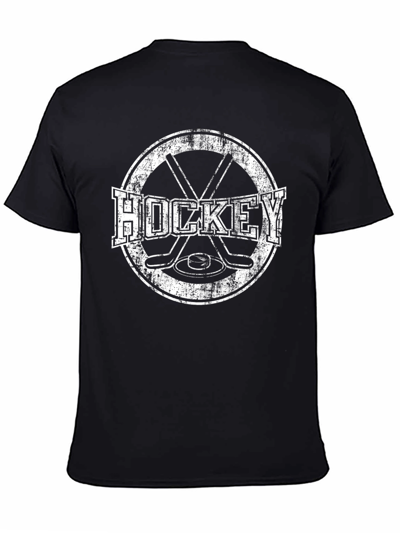 Black Vintage Hockey T-Shirt - Classic Sportswear view 4