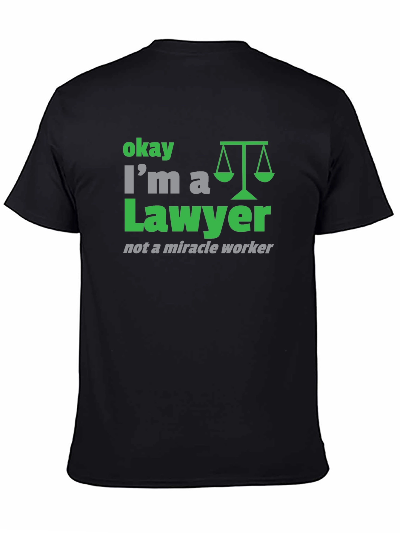 Black Lawyer Graphic T-Shirt - Funny Attorney Tee view 4