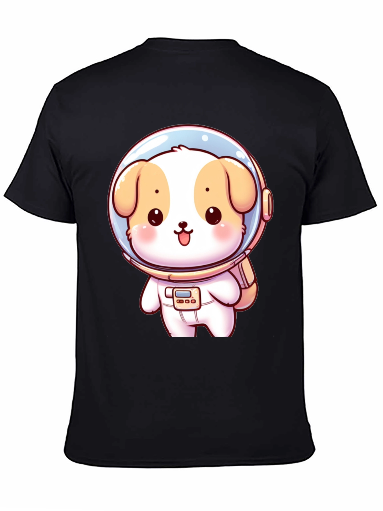 Black Astronaut Puppy Graphic T-Shirt view 4