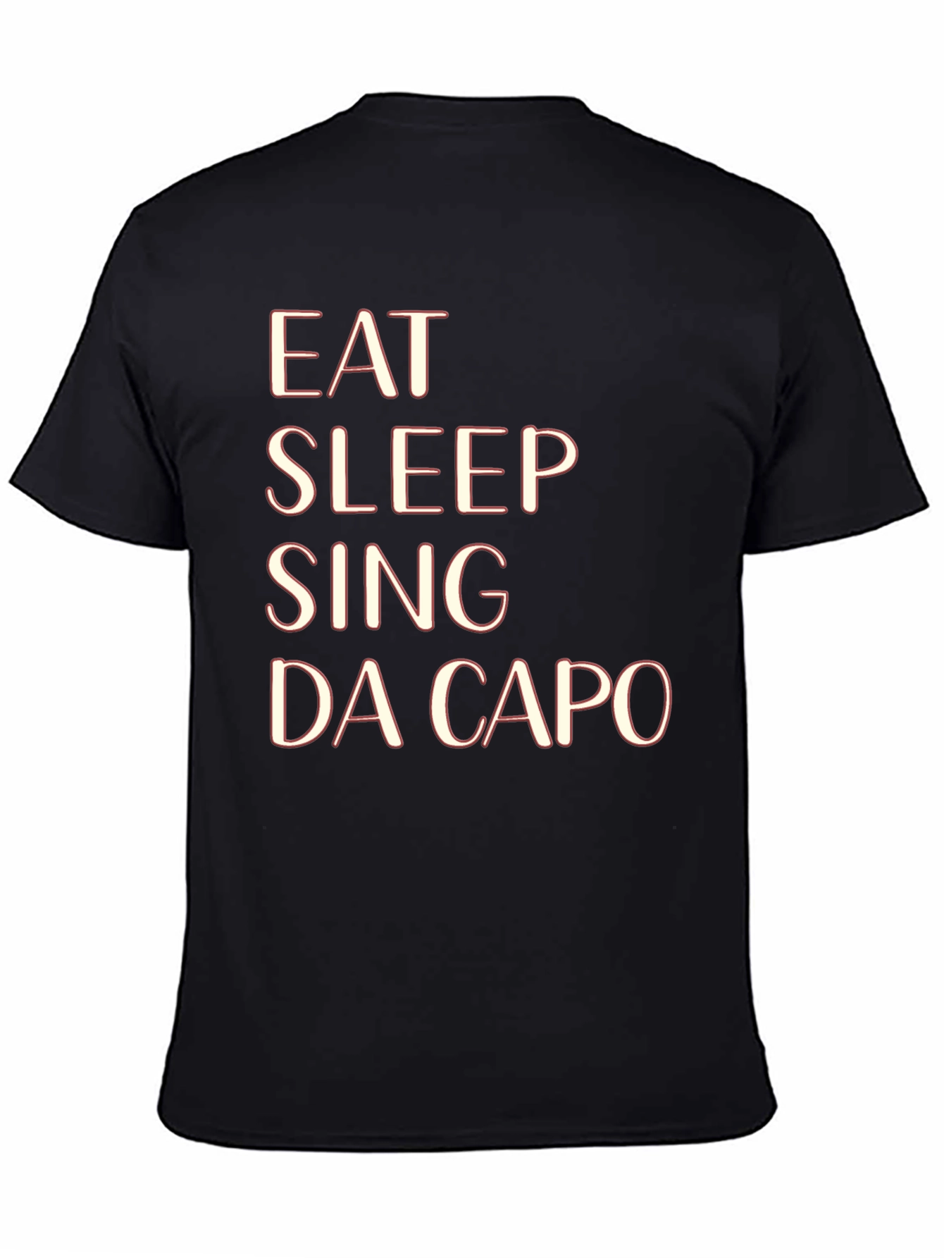 Black Eat Sleep Sing Da Capo Black T-Shirt view 4
