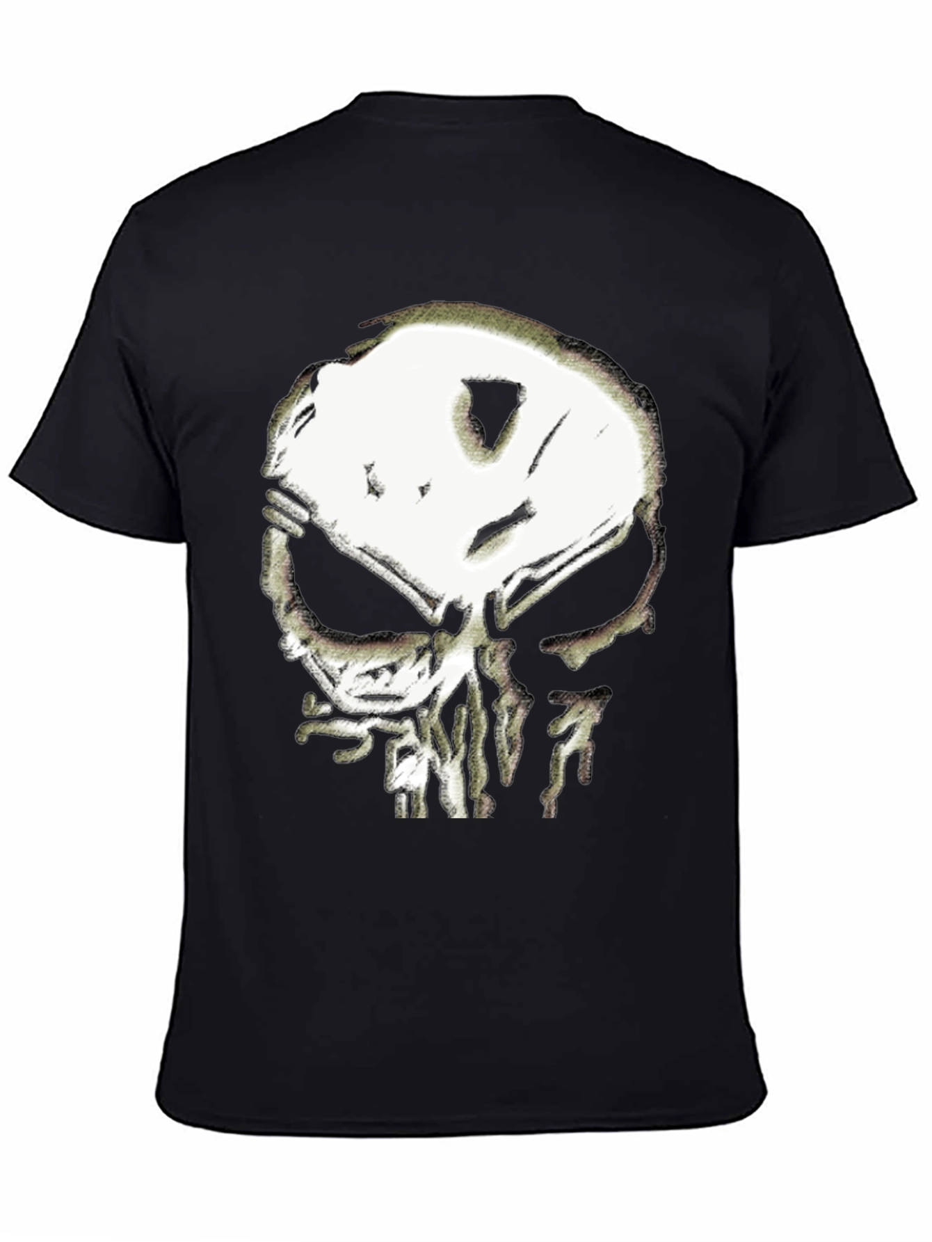 Black Skull Graphic Black T-Shirt view 4