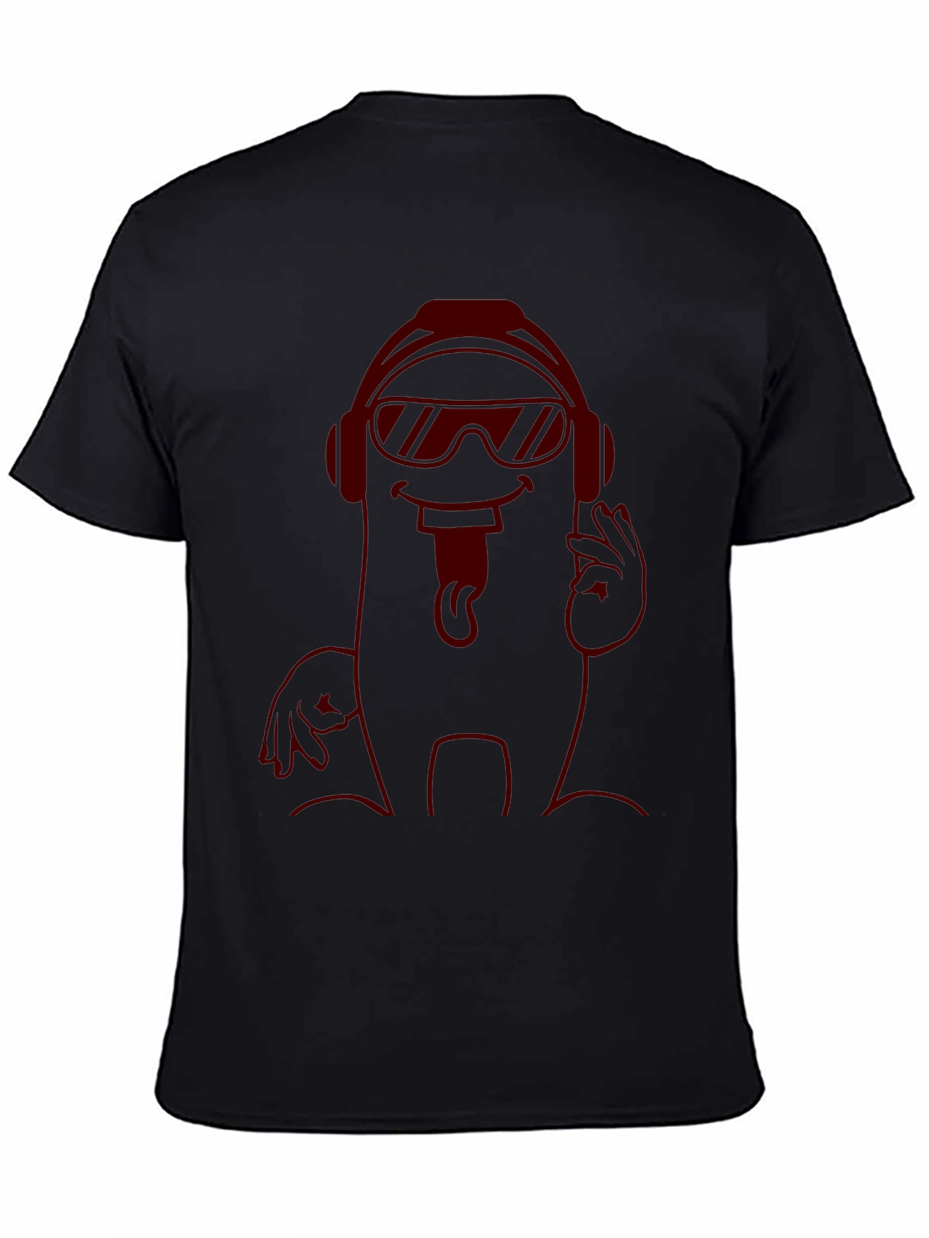 Black Cool Graphic T-Shirt - Black view 4