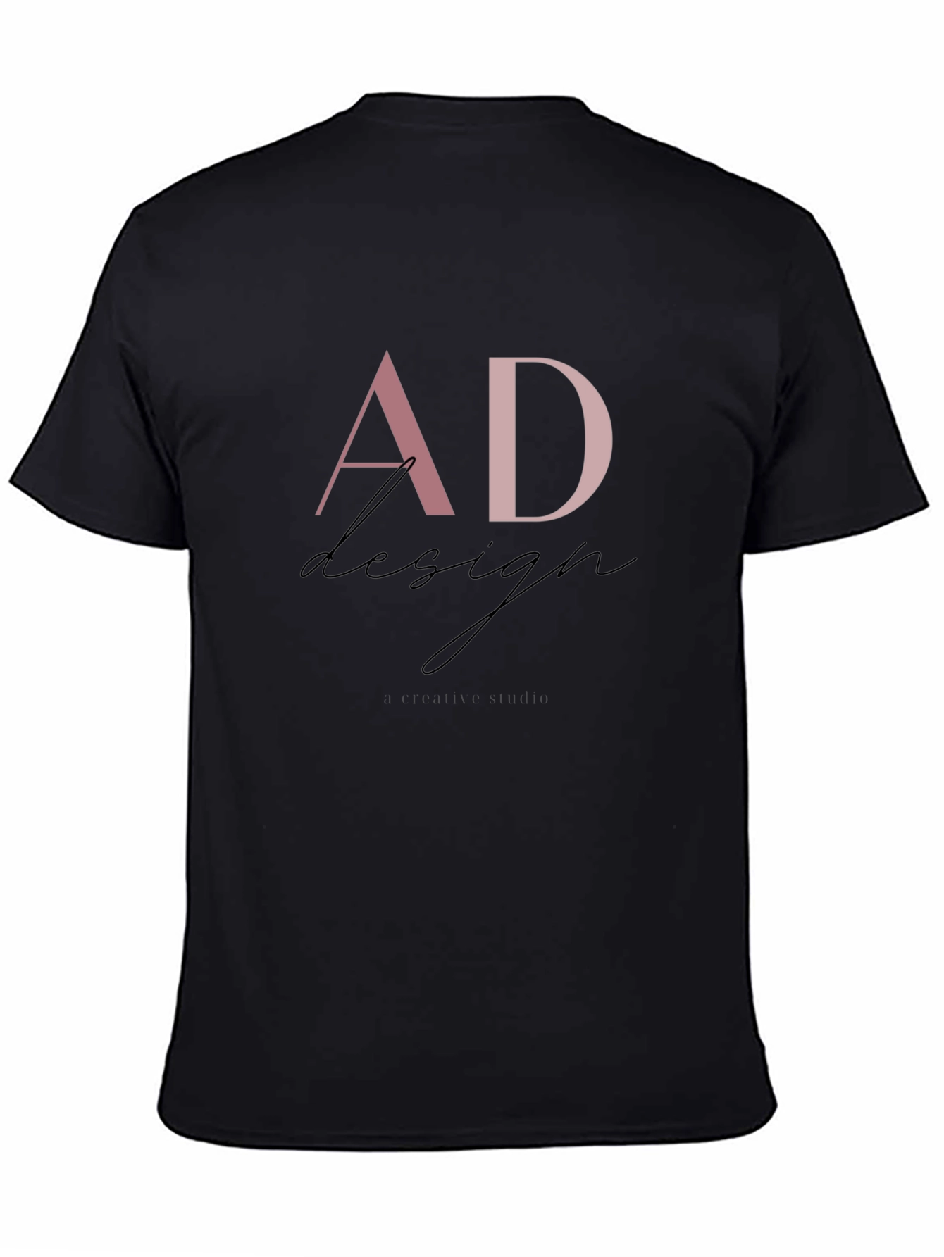 Black AD Design Studio Black Graphic T-Shirt view 4