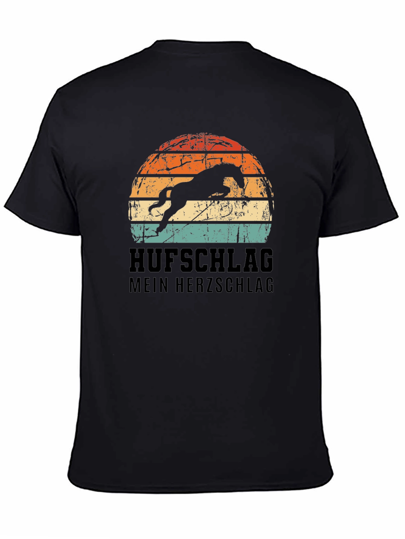 Horseback Riding Tee - "Hufschlag Mein Herzschlag" - 4