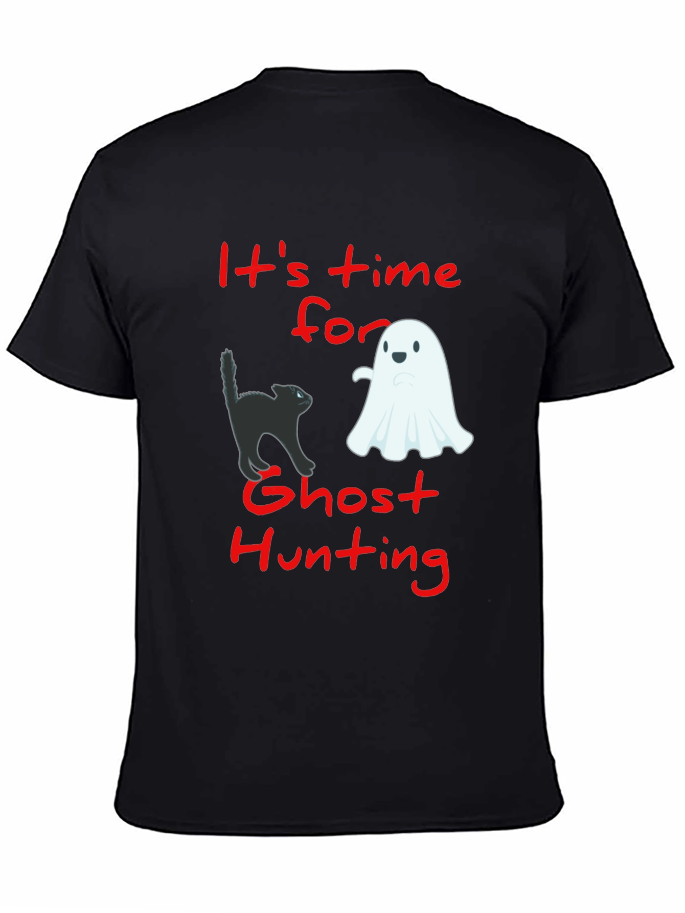 Black Ghost Hunting T-Shirt: Spooky Season Tee view 4