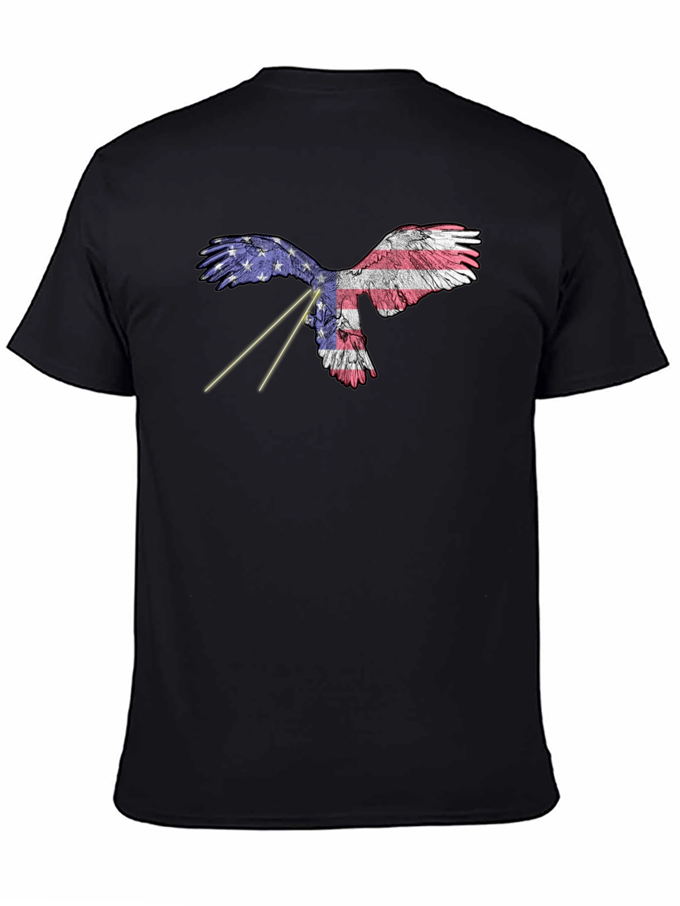Black American Eagle Graphic Tee - Patriotic Style view 4