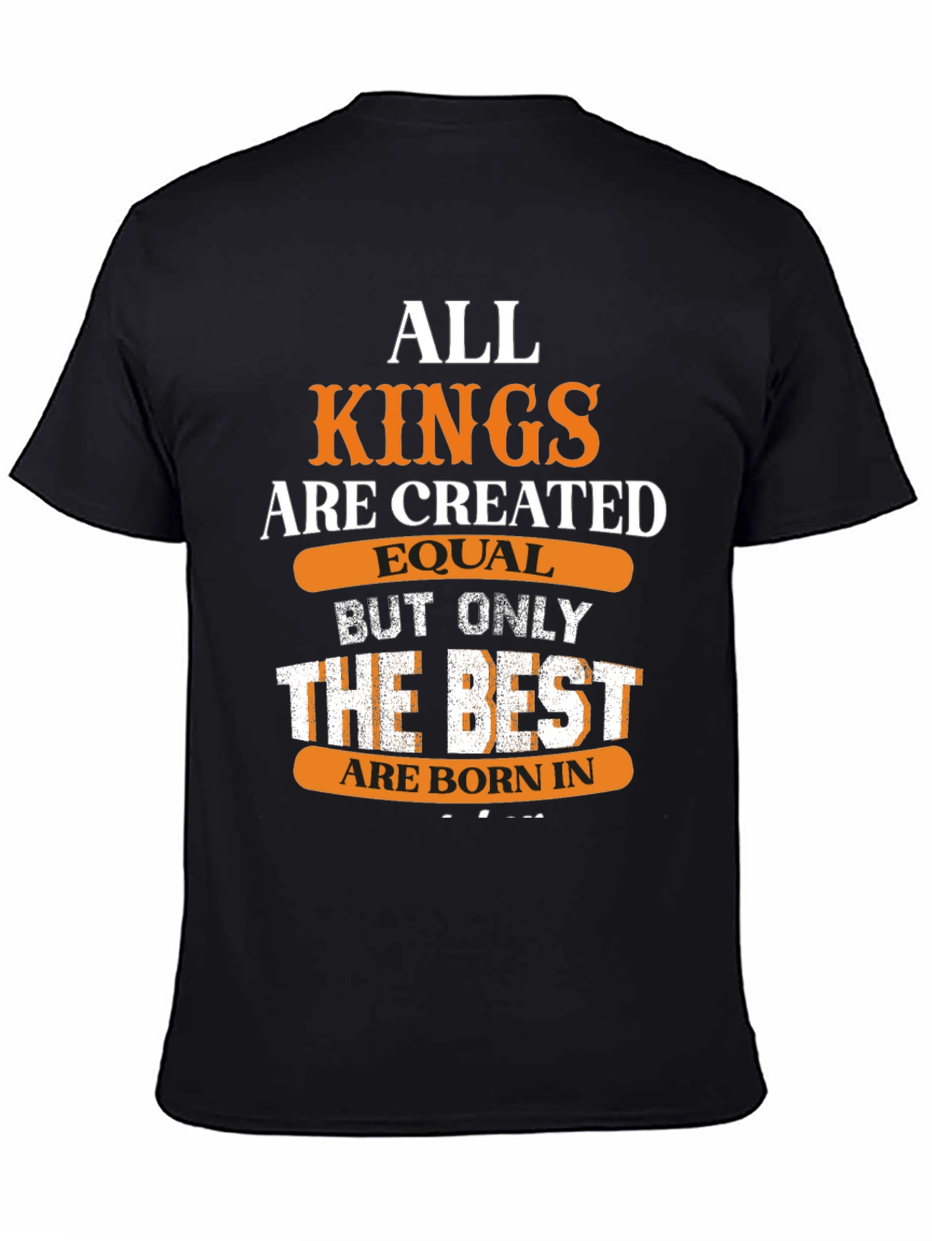Black All Kings Are Created Equal Men's Graphic T-Shirt view 4