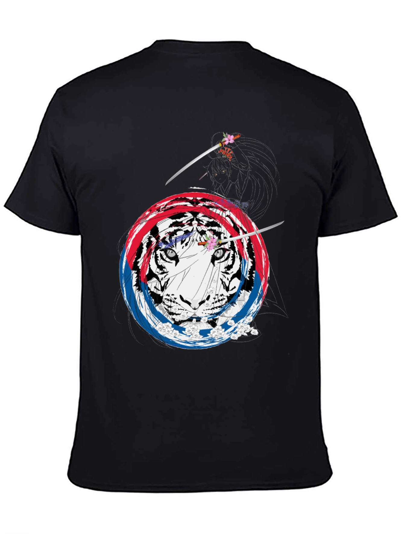 Black Tiger Samurai Graphic Tee - Unique Design view 4