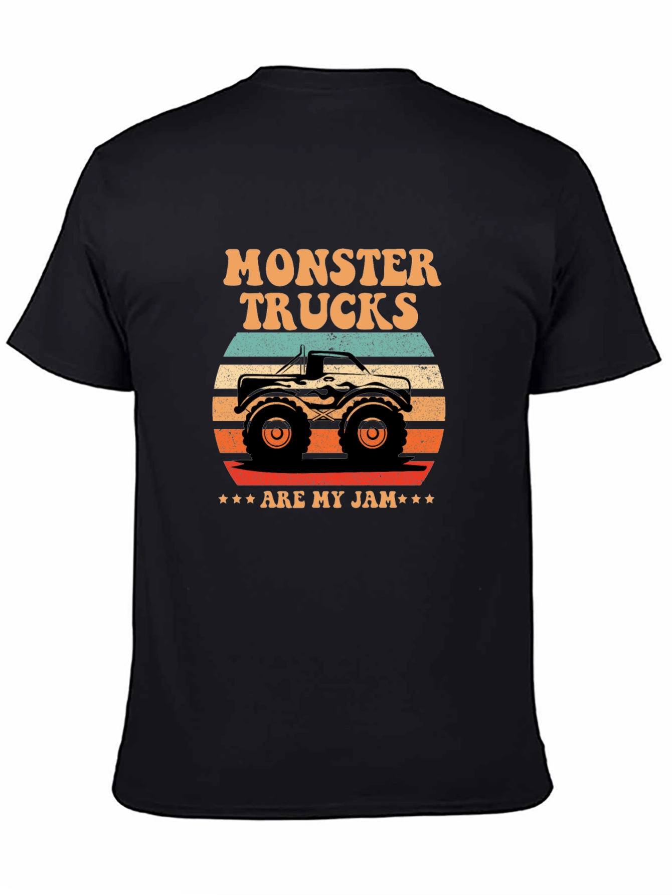 Black Monster Truck Graphic Tee - "Are My Jam" view 4