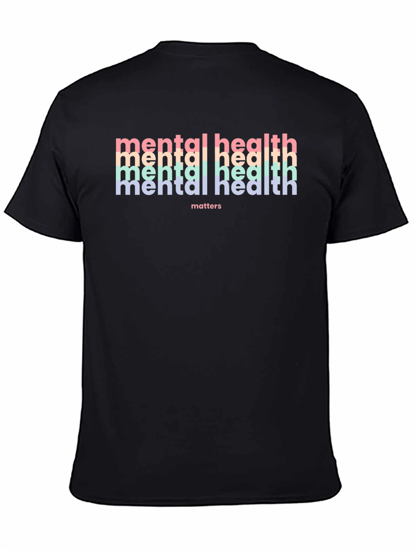 Black Mental Health Matters Graphic Tee - Black view 4