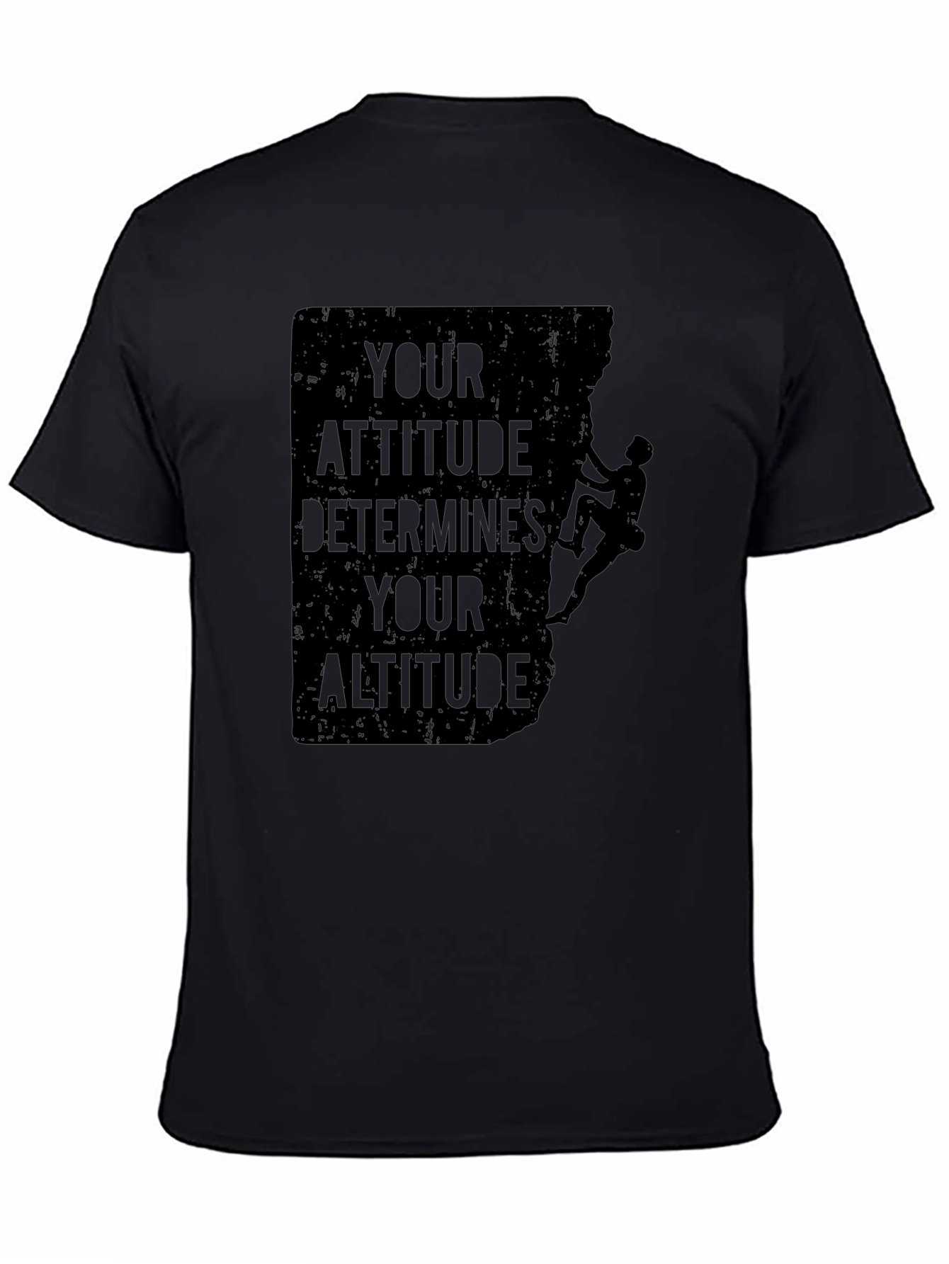 Black Attitude Determines Altitude Graphic Tee - Black view 4