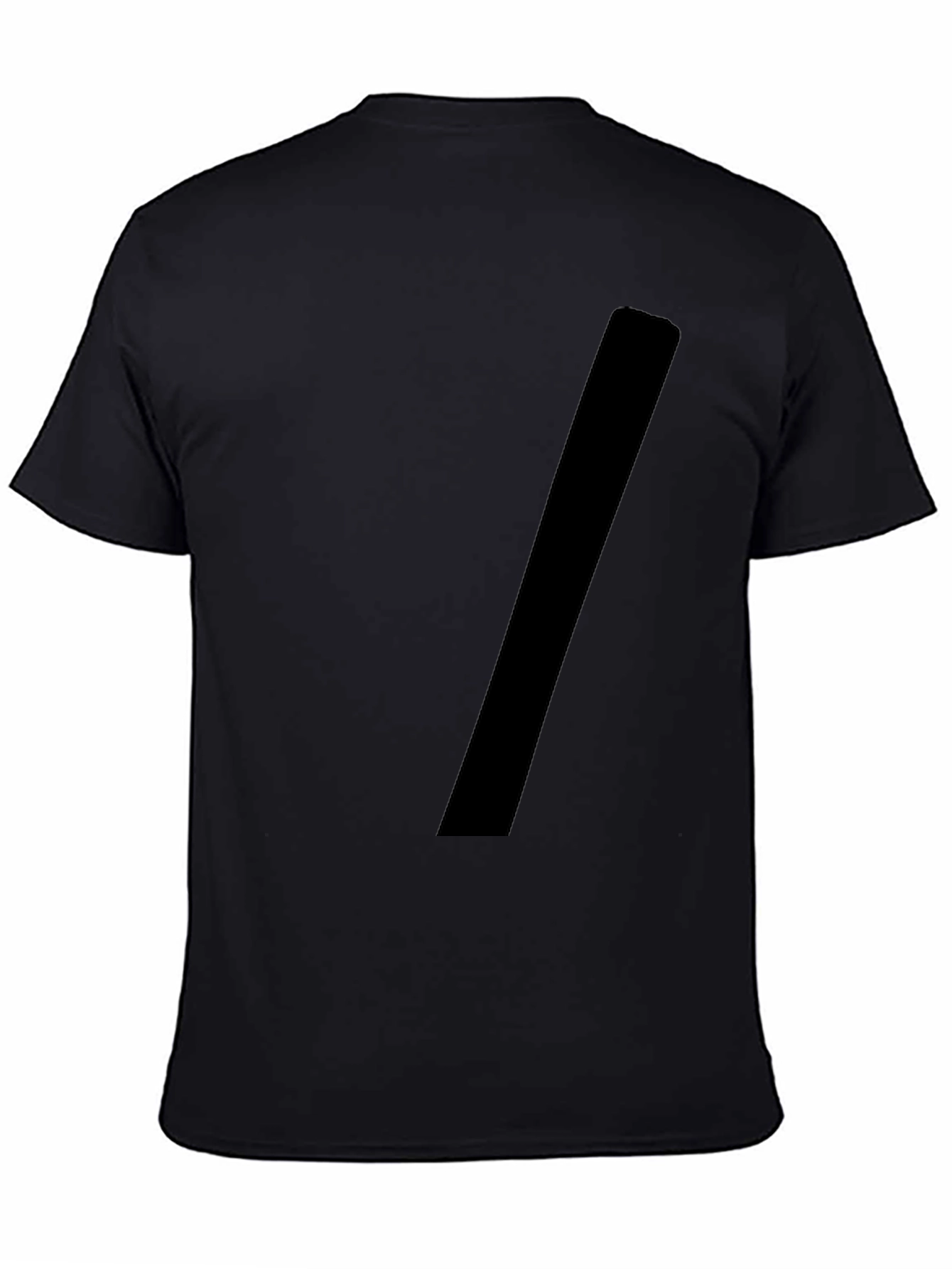 Black Bold Minimalist Black T-Shirt view 4