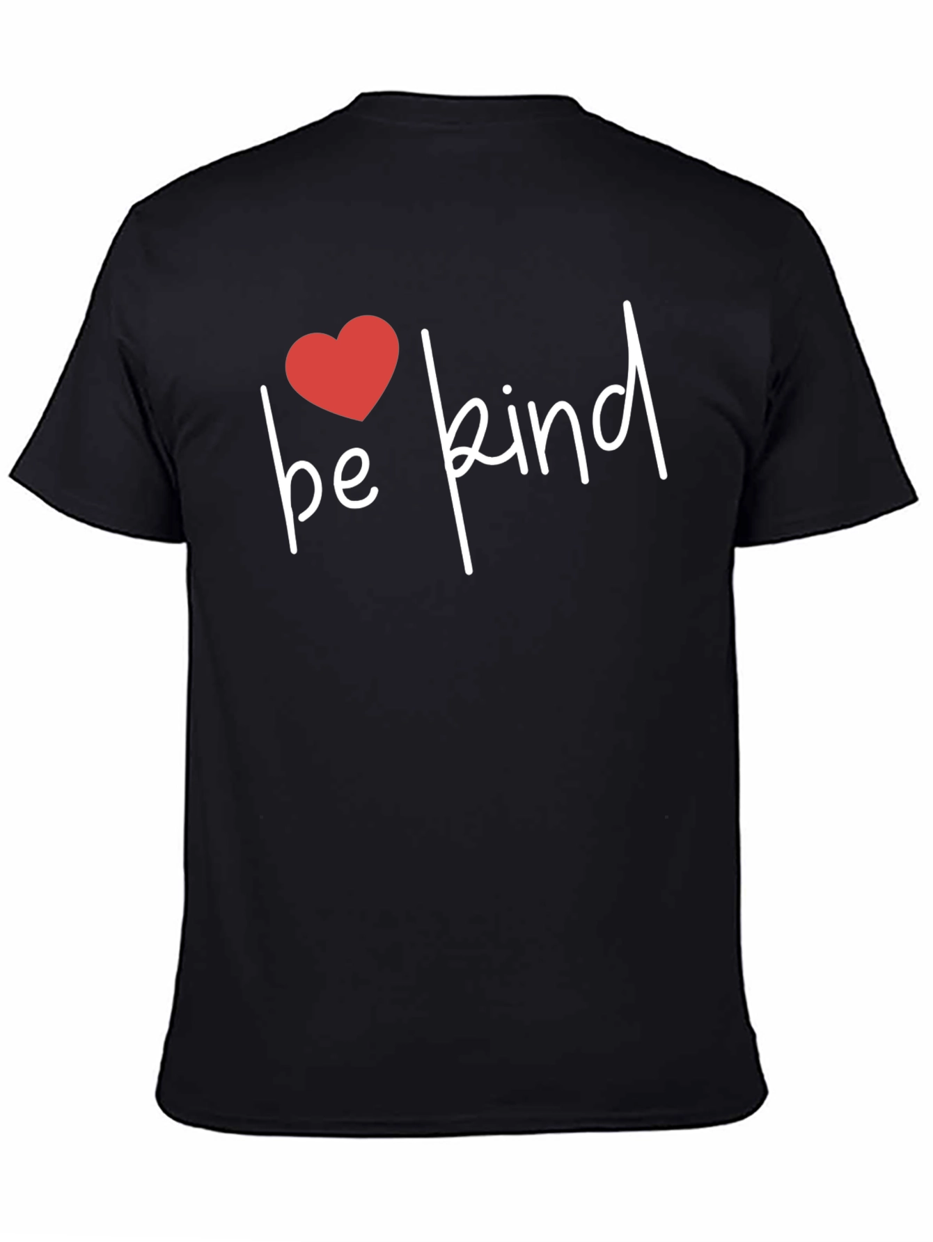 Black Be Kind Heart Graphic T-Shirt - Stylish Comfort Fit view 4