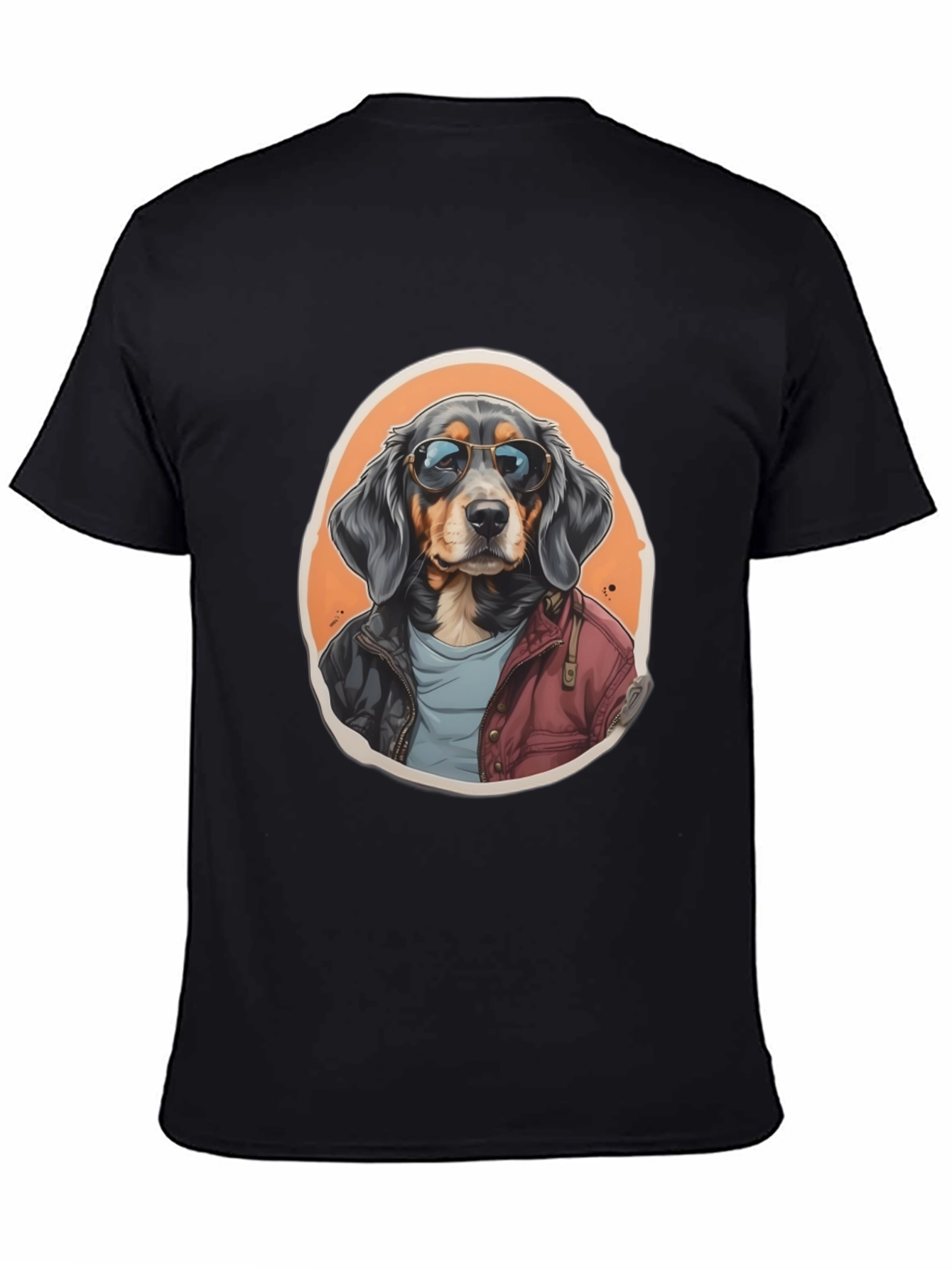Black Cool Dog Graphic Tee - Black view 4