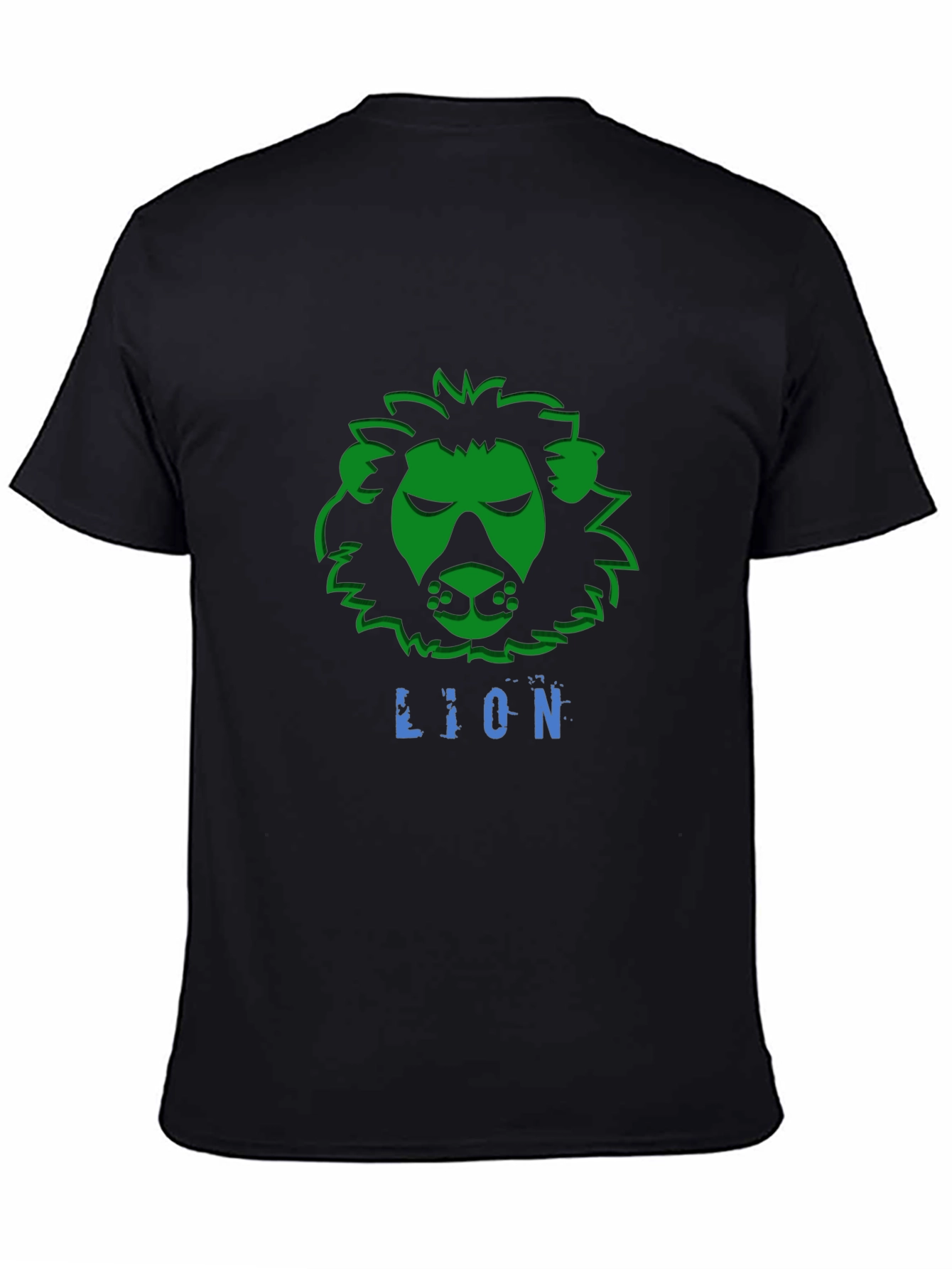 Black Lion Graphic T-Shirt - Black Crew Neck Tee view 4