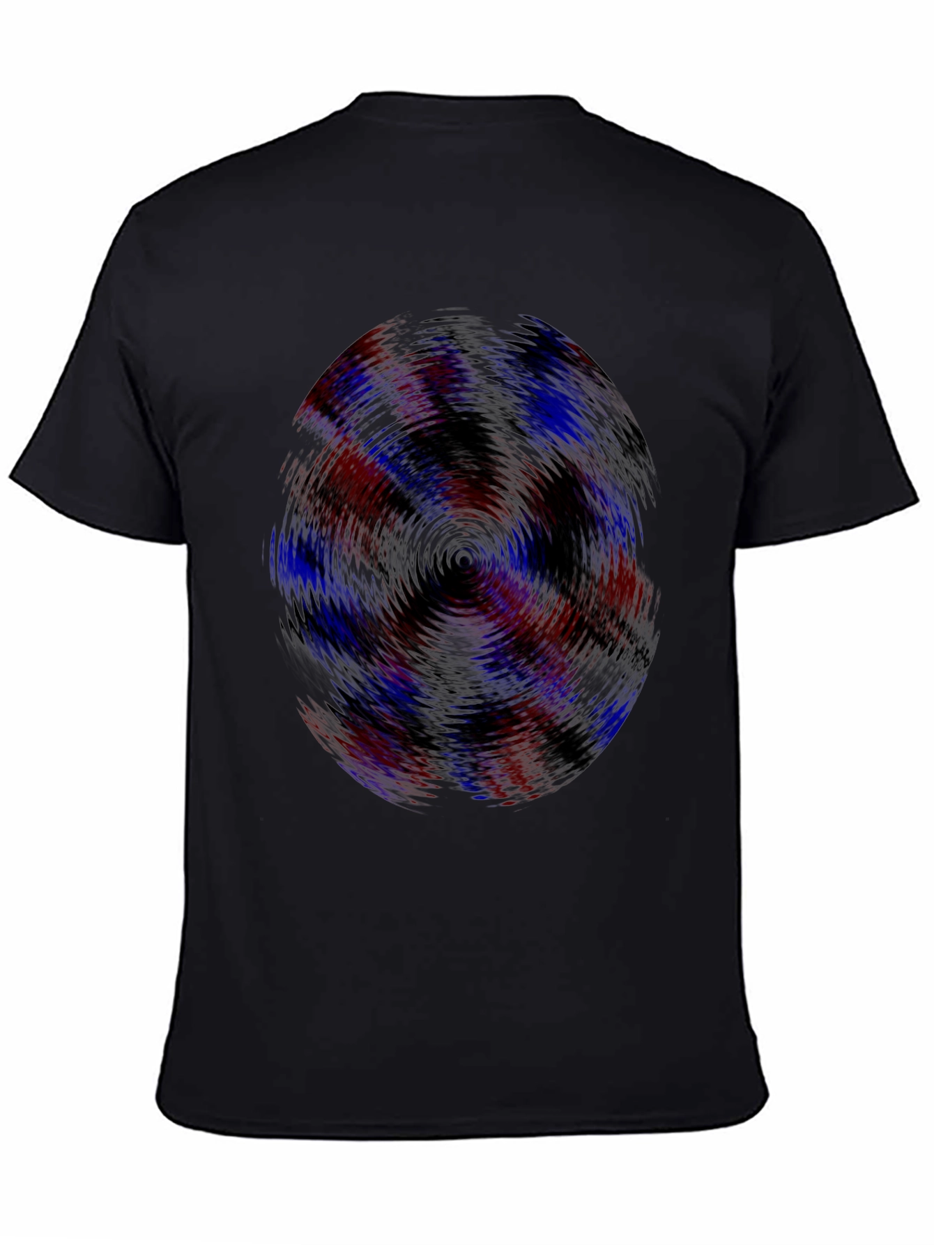 Black Vortex Graphic Tee - Men's Black Casual Shirt view 4