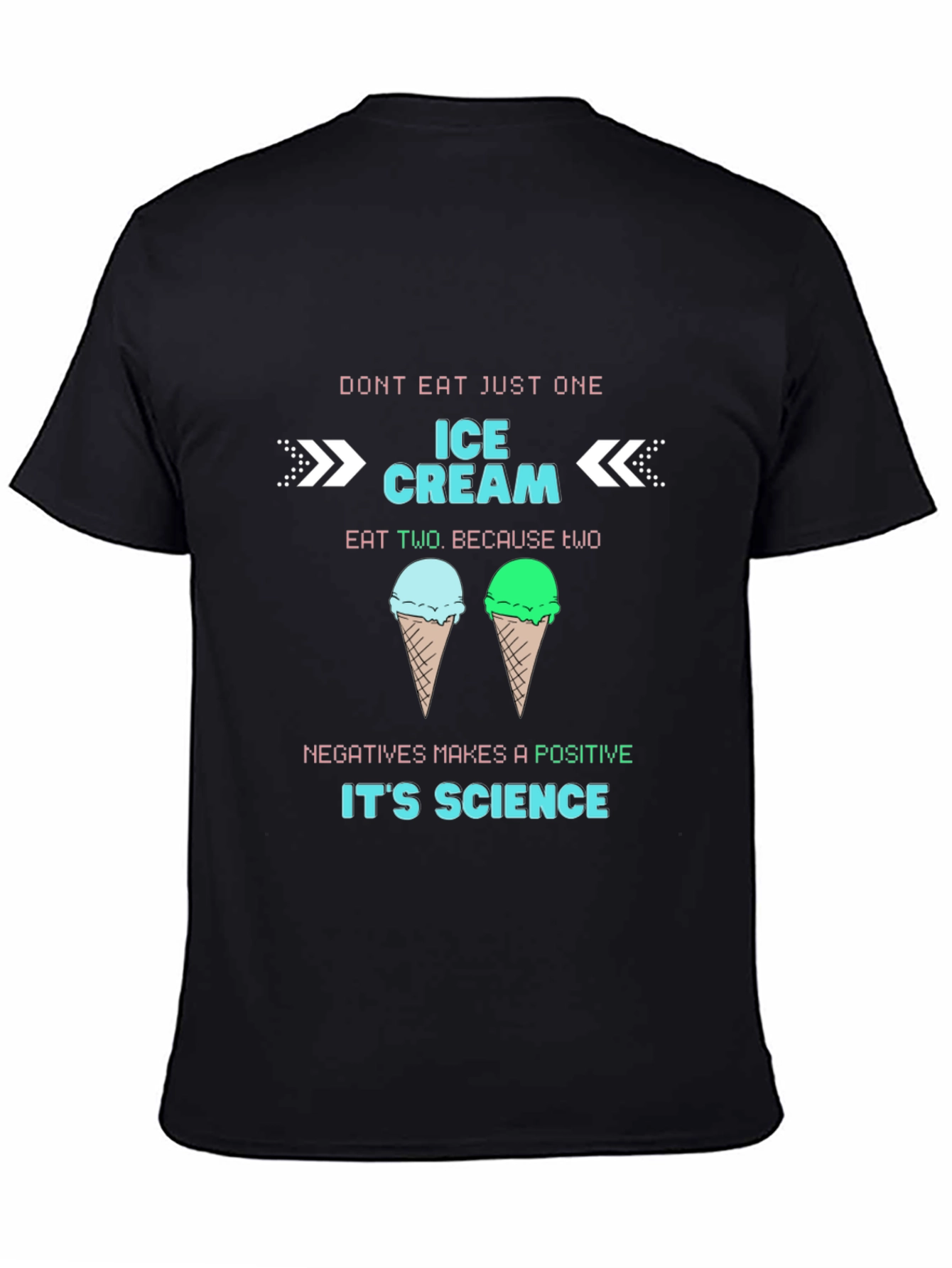 Black Ice Cream Science T-Shirt view 4
