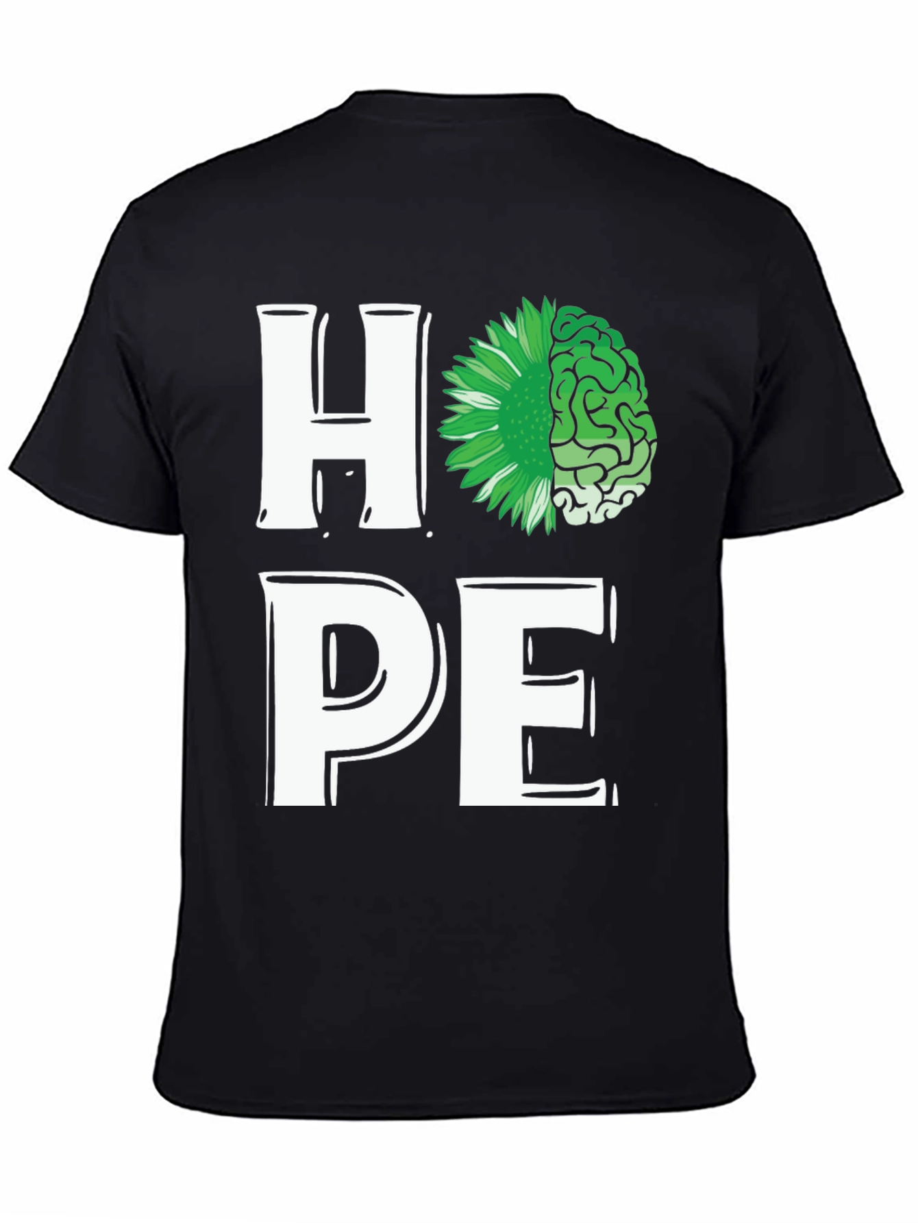 Black Hope Mental Health Awareness T-Shirt view 4