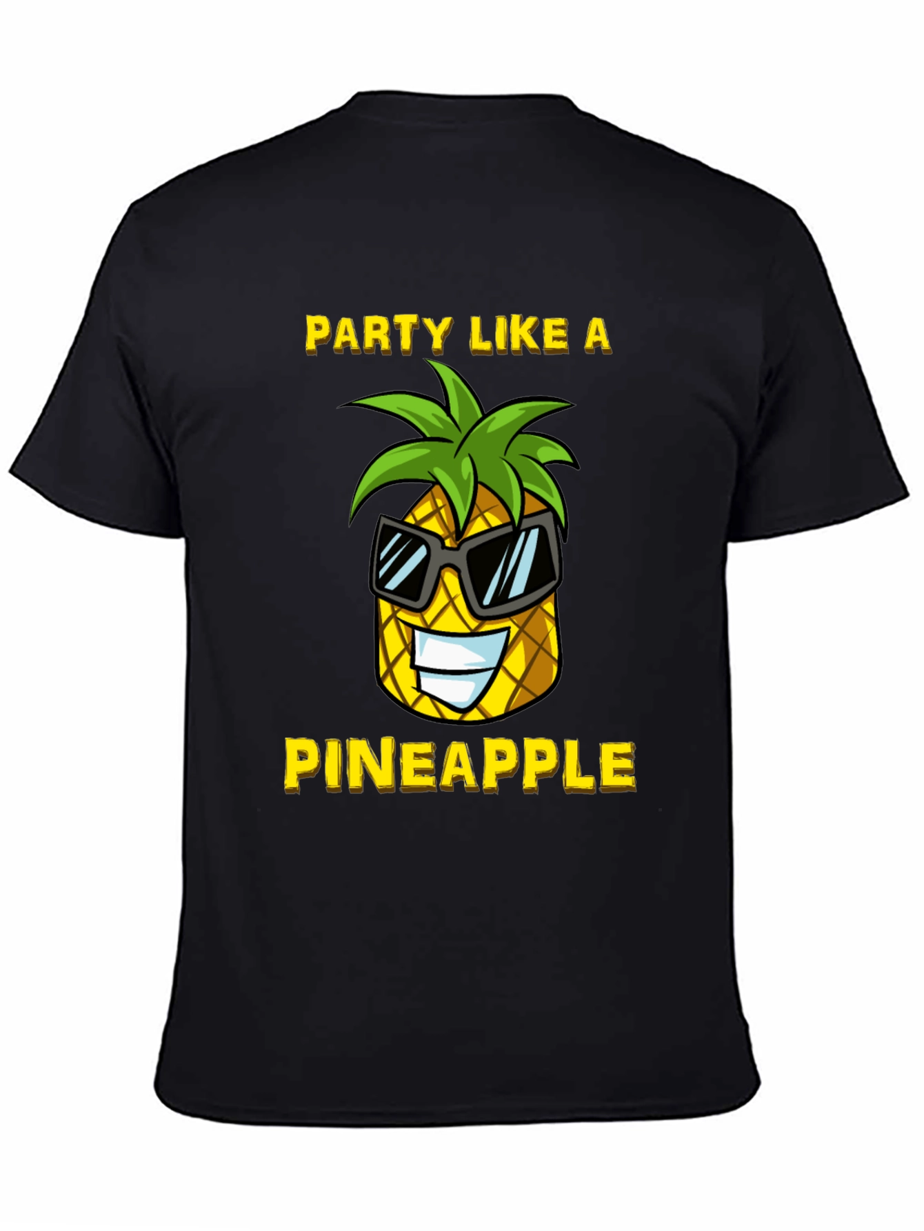 Black Party Like a Pineapple Graphic T-Shirt view 4