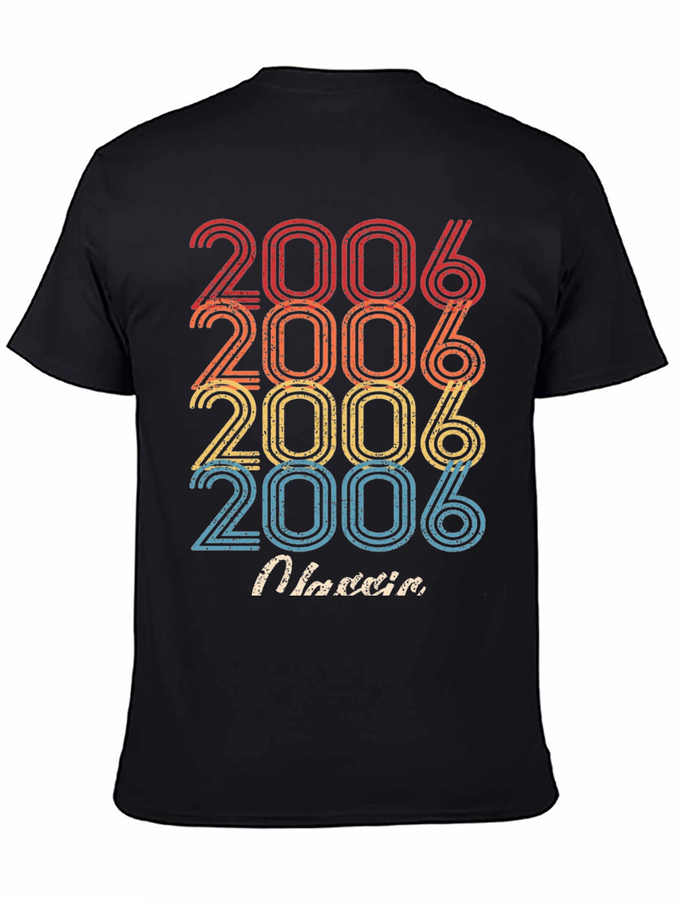 Black Retro 2006 Birthday T-Shirt view 4