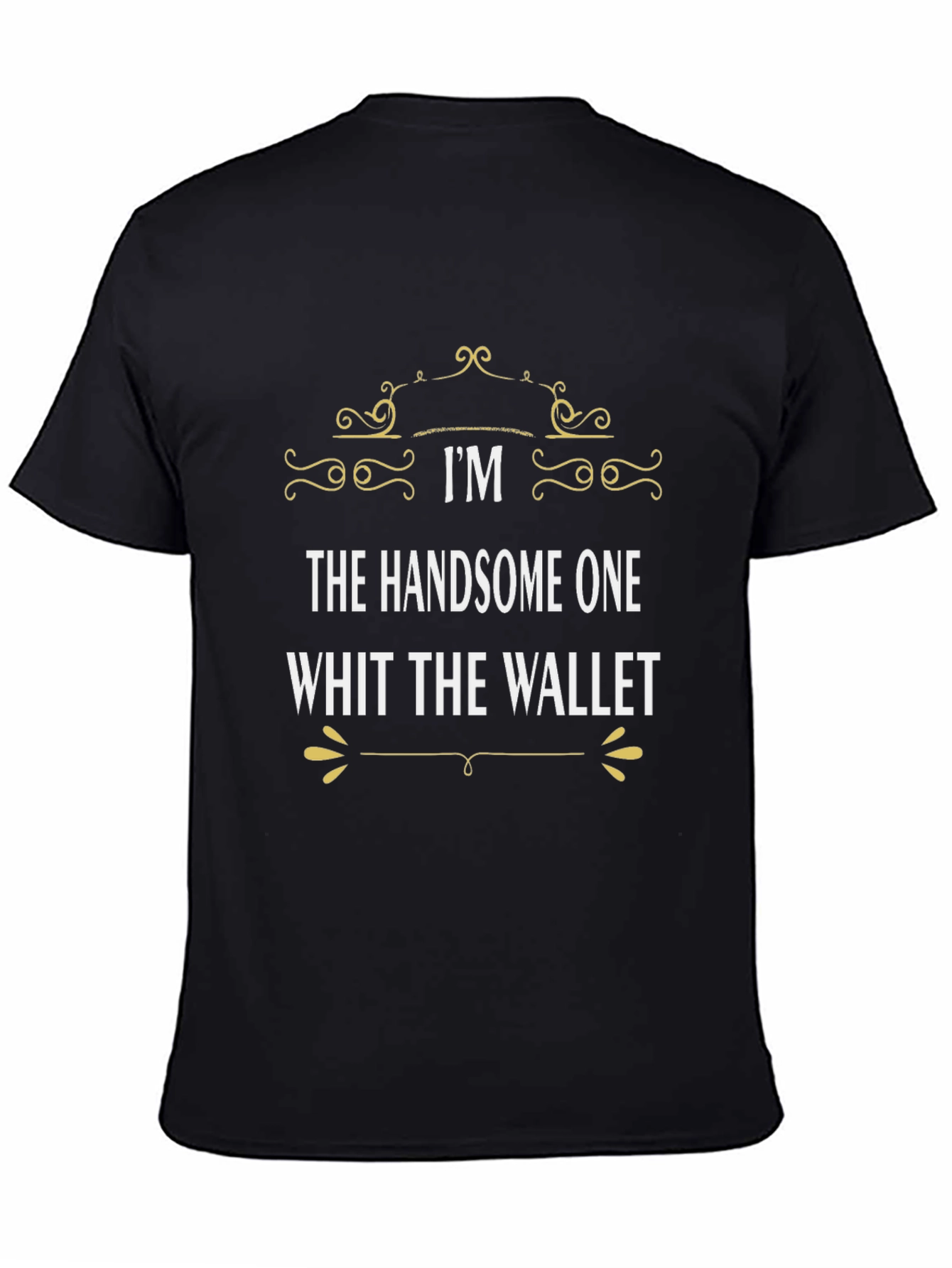 Black Handsome One T-Shirt - Stylish Graphic Tee view 4